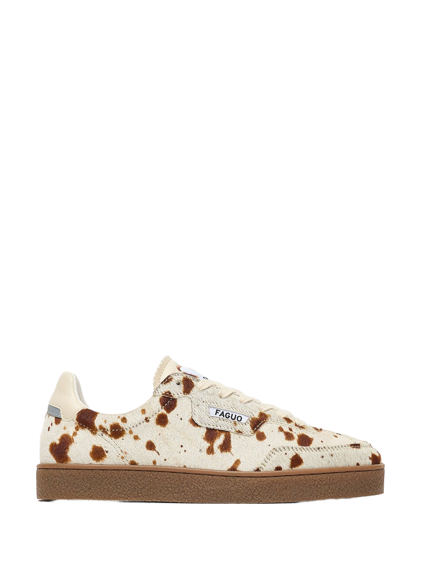 Lumbo cowhide leather sneakers FAGUO Beige