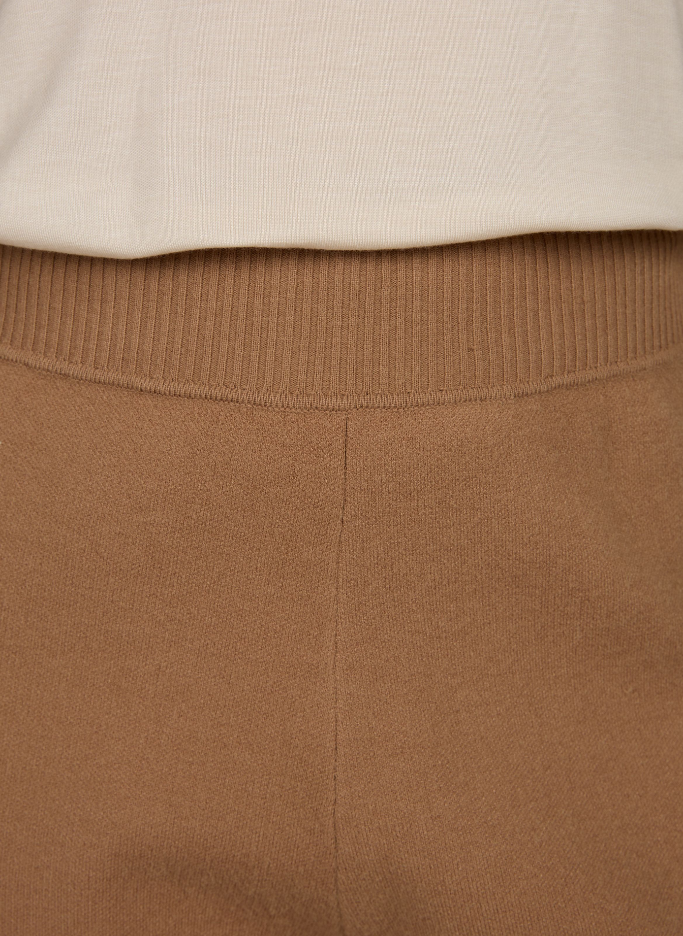 Wide-leg knit pants KARL LAGERFELD Beige