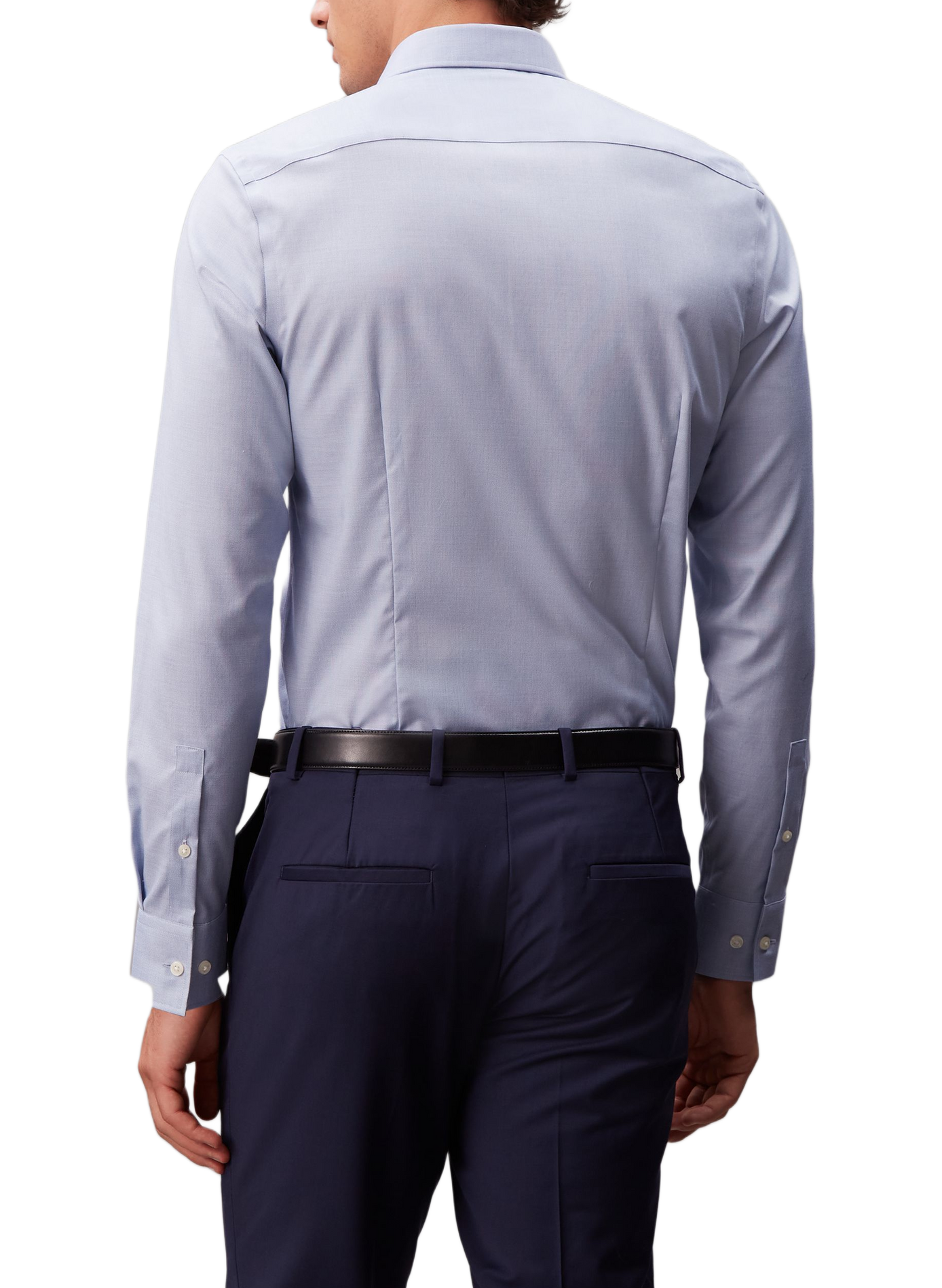 Gerade geschnittenes Hemd aus Baumwollmischgewebe CALVIN KLEIN Blau