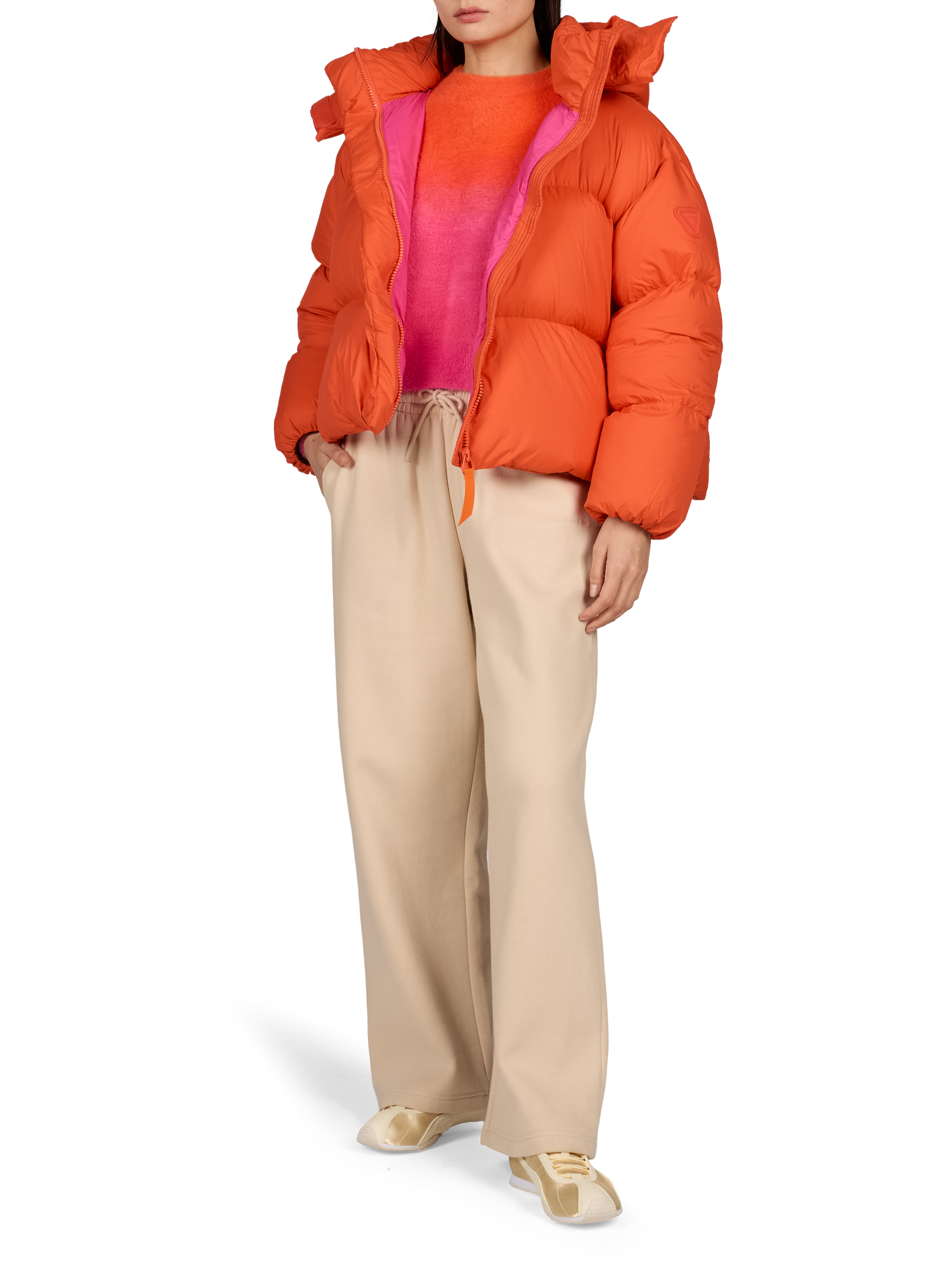 Oversize-Daunenjacke LIV mit Kapuze GERTRUDE Rot