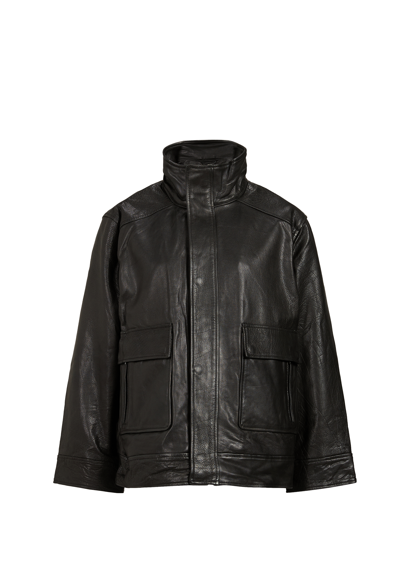 Weite Lederjacke ROUGE EDIT Schwarz