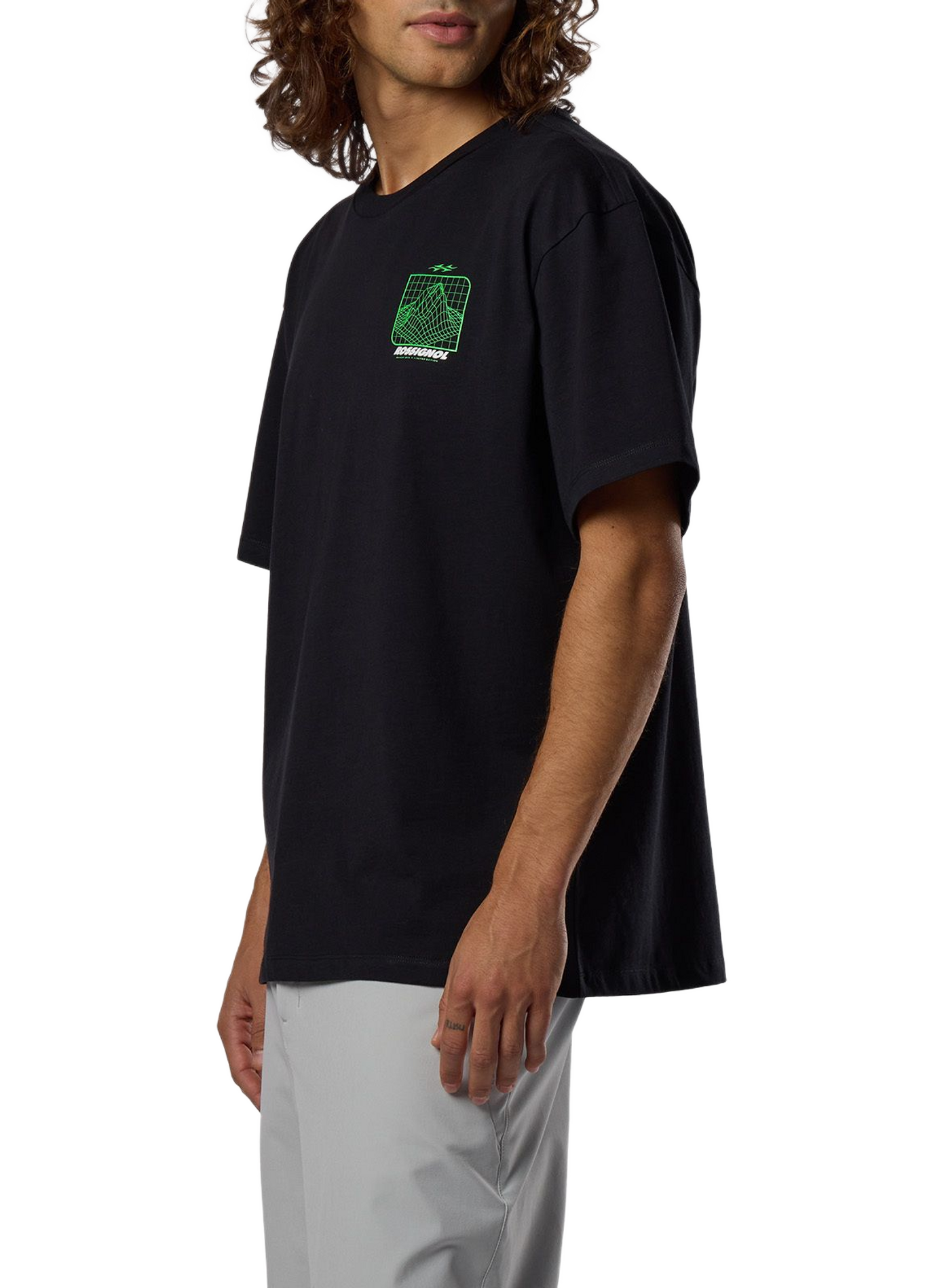 T-shirt droit col rond imprimé en coton ROSSIGNOL Schwarz