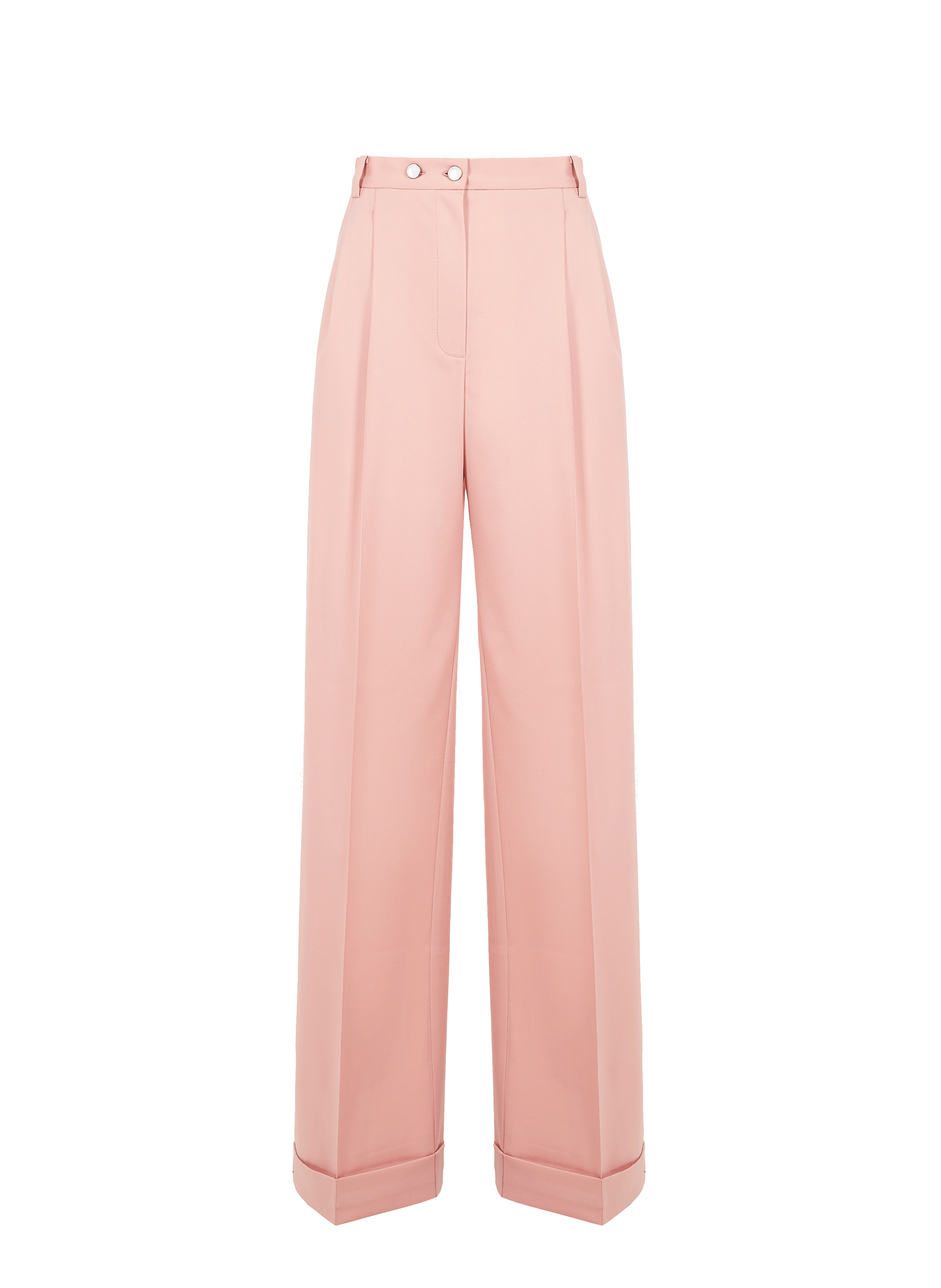 Pantalon à plis en laine mélangée