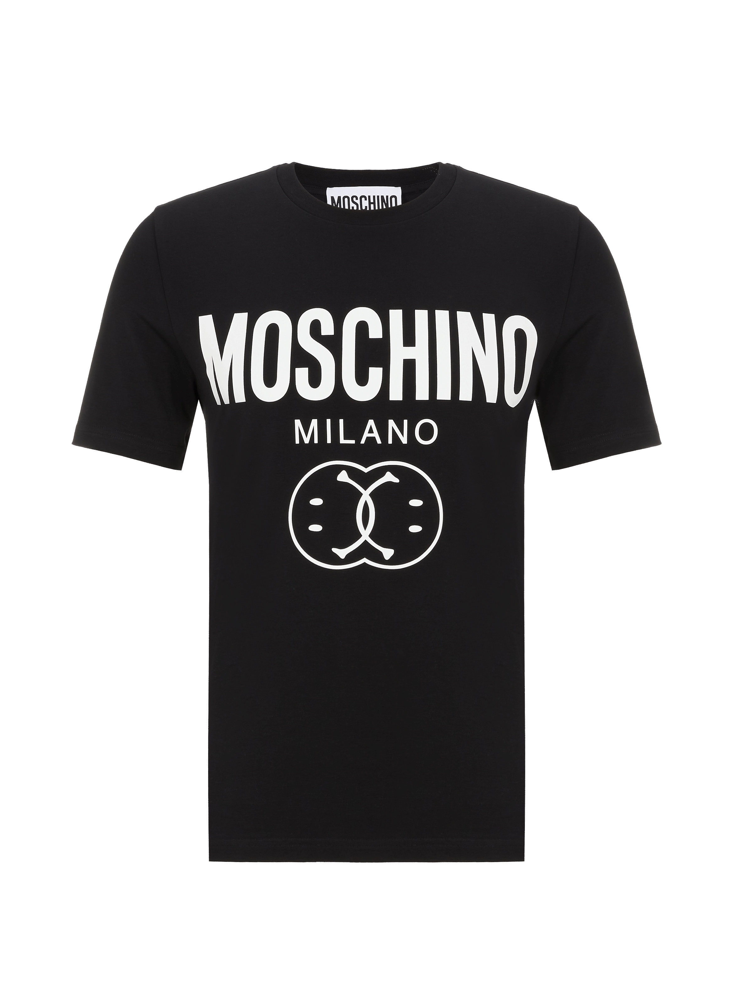 MOSCHINO T-shirt à logo et Smiley en coton Noir