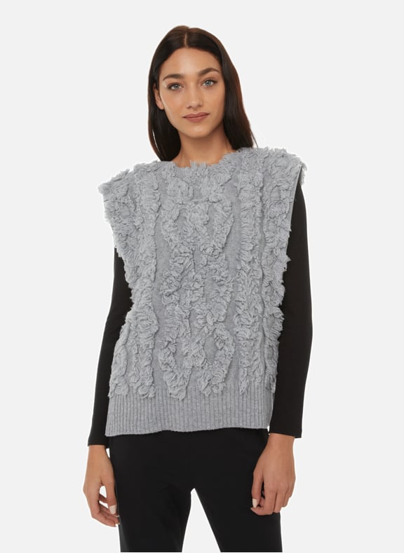 Sleeveless hot sale wool jumper