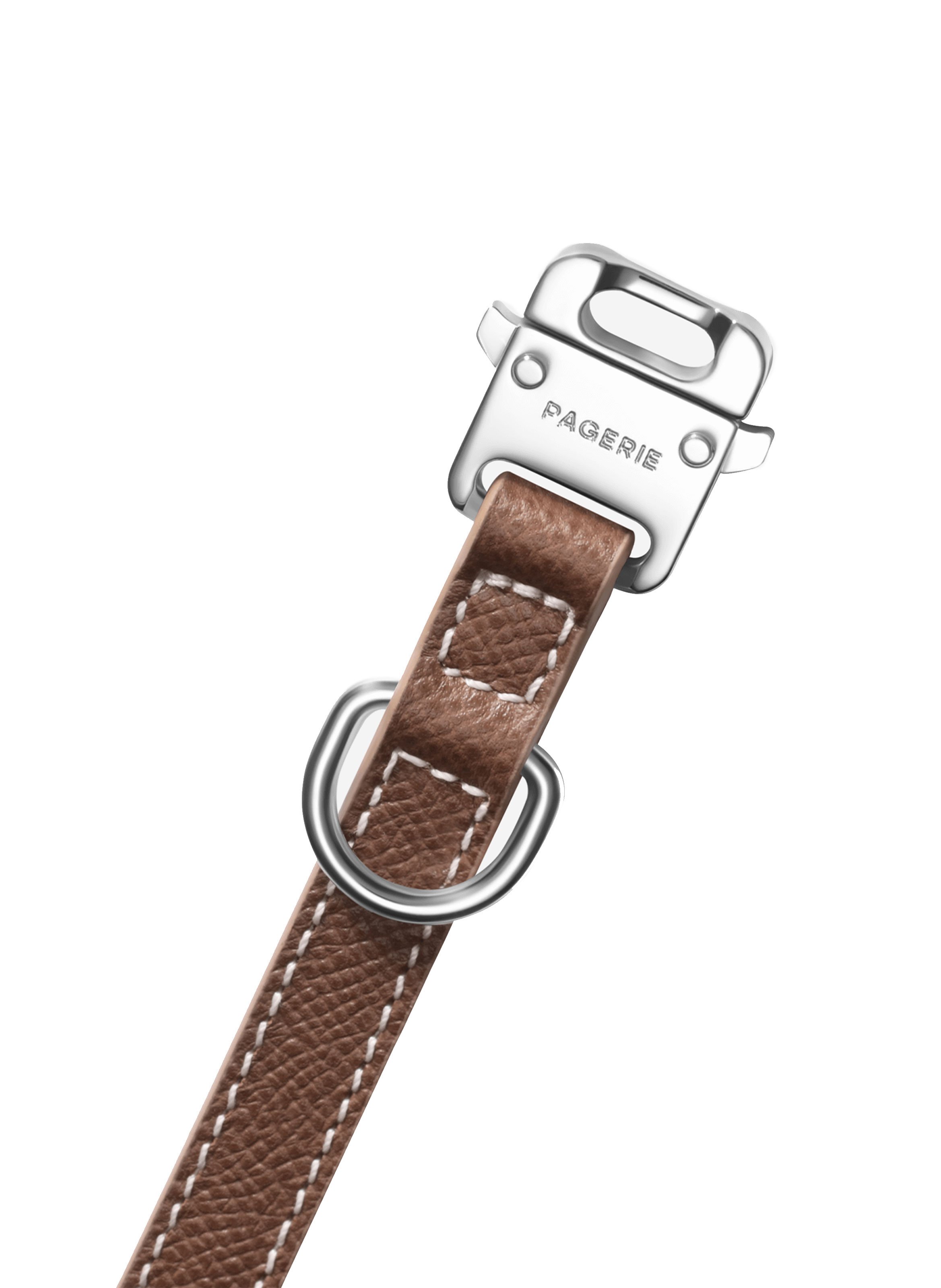 The Clyde leather collar Brown