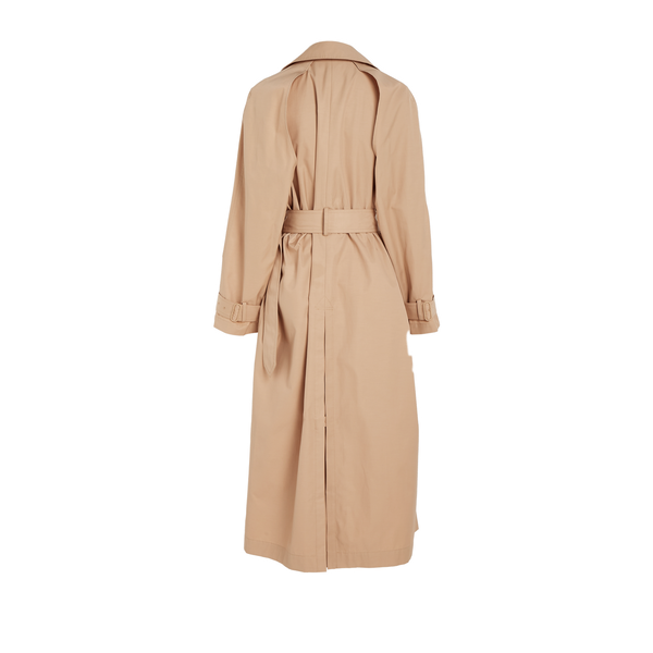 Calvin Klein Oversized Cut Out Trench Coat In Beige