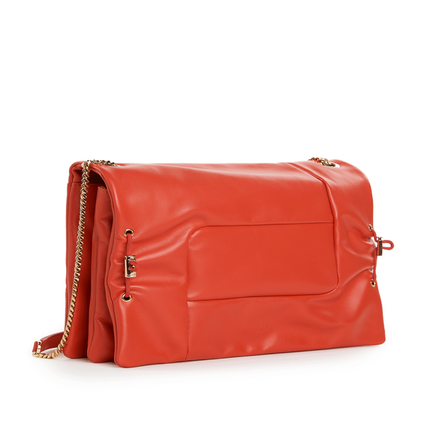 Lancel Billie Leather Bag In Red