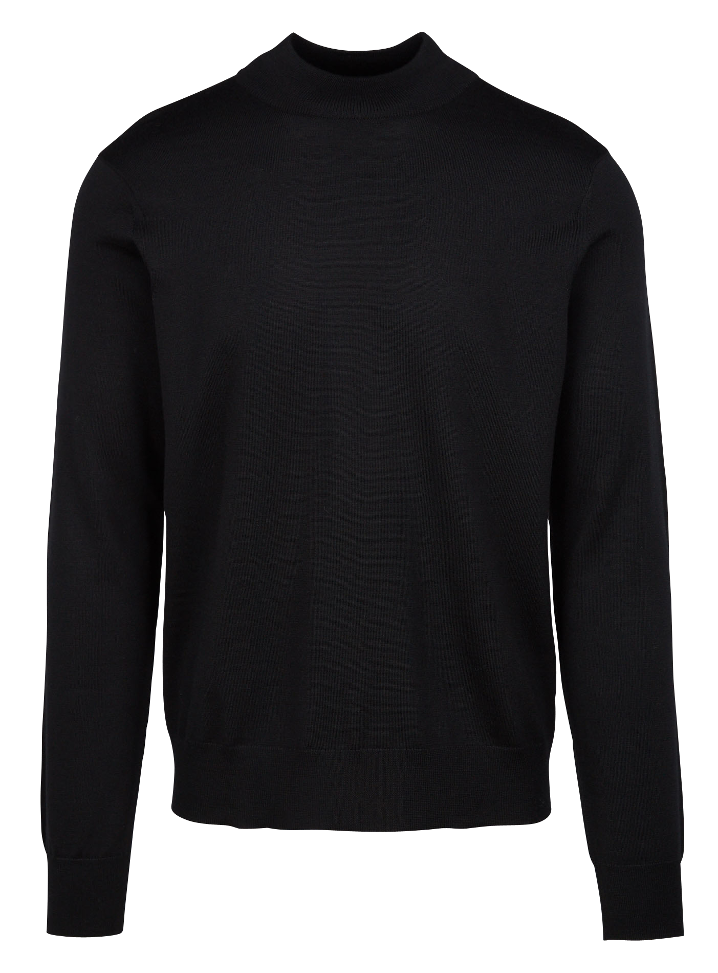 Pull col montant regular-fit en laine SANDRO Noir