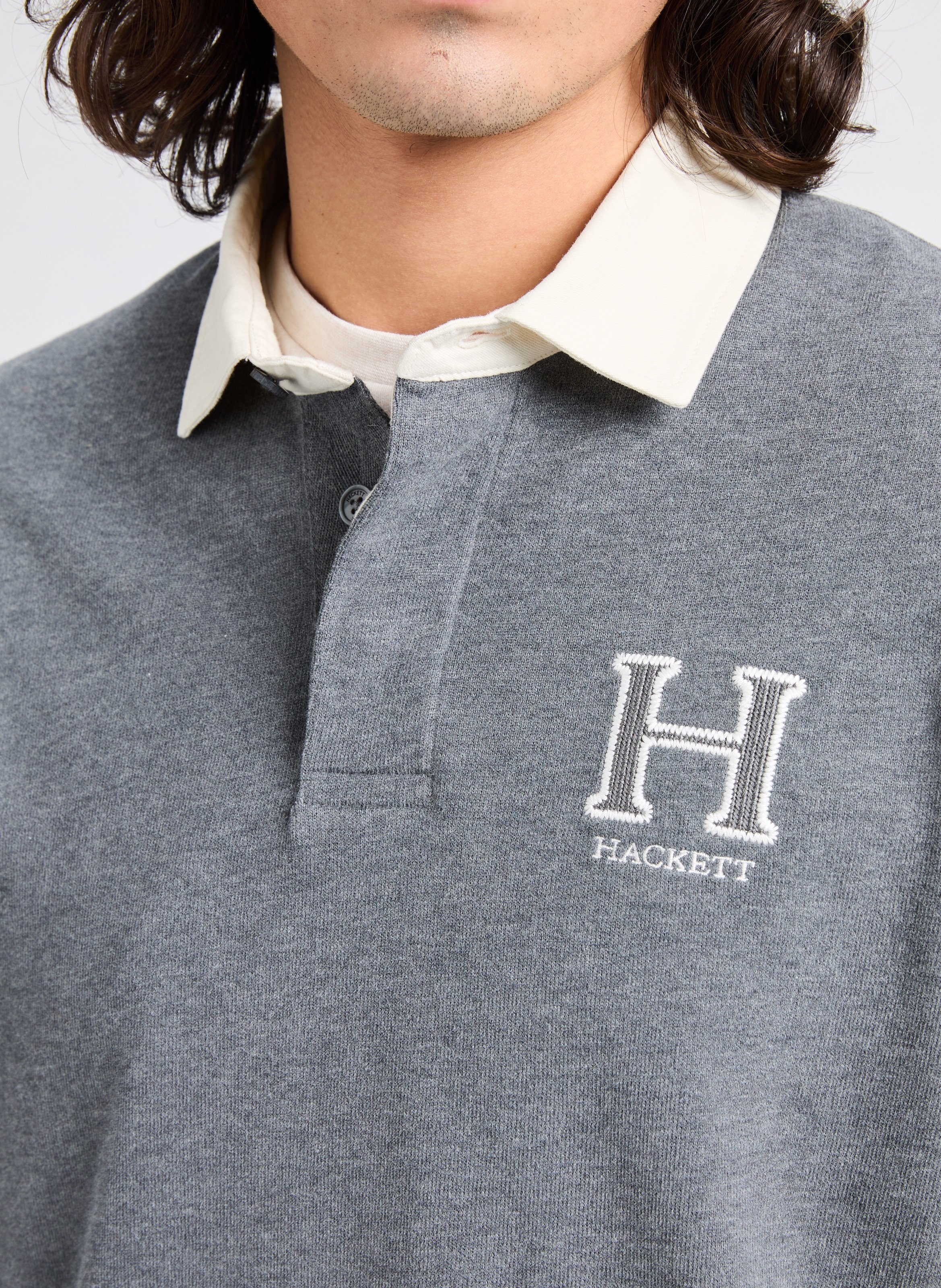 Polo en coton HACKETT Gris
