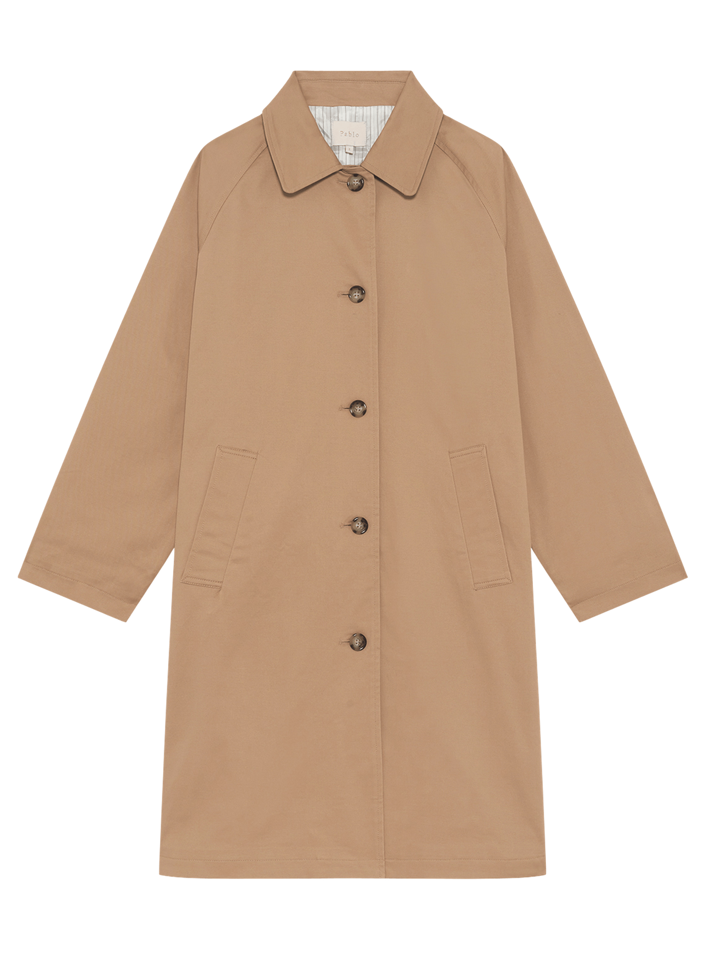 Trench droit en coton - sine PABLO Beige