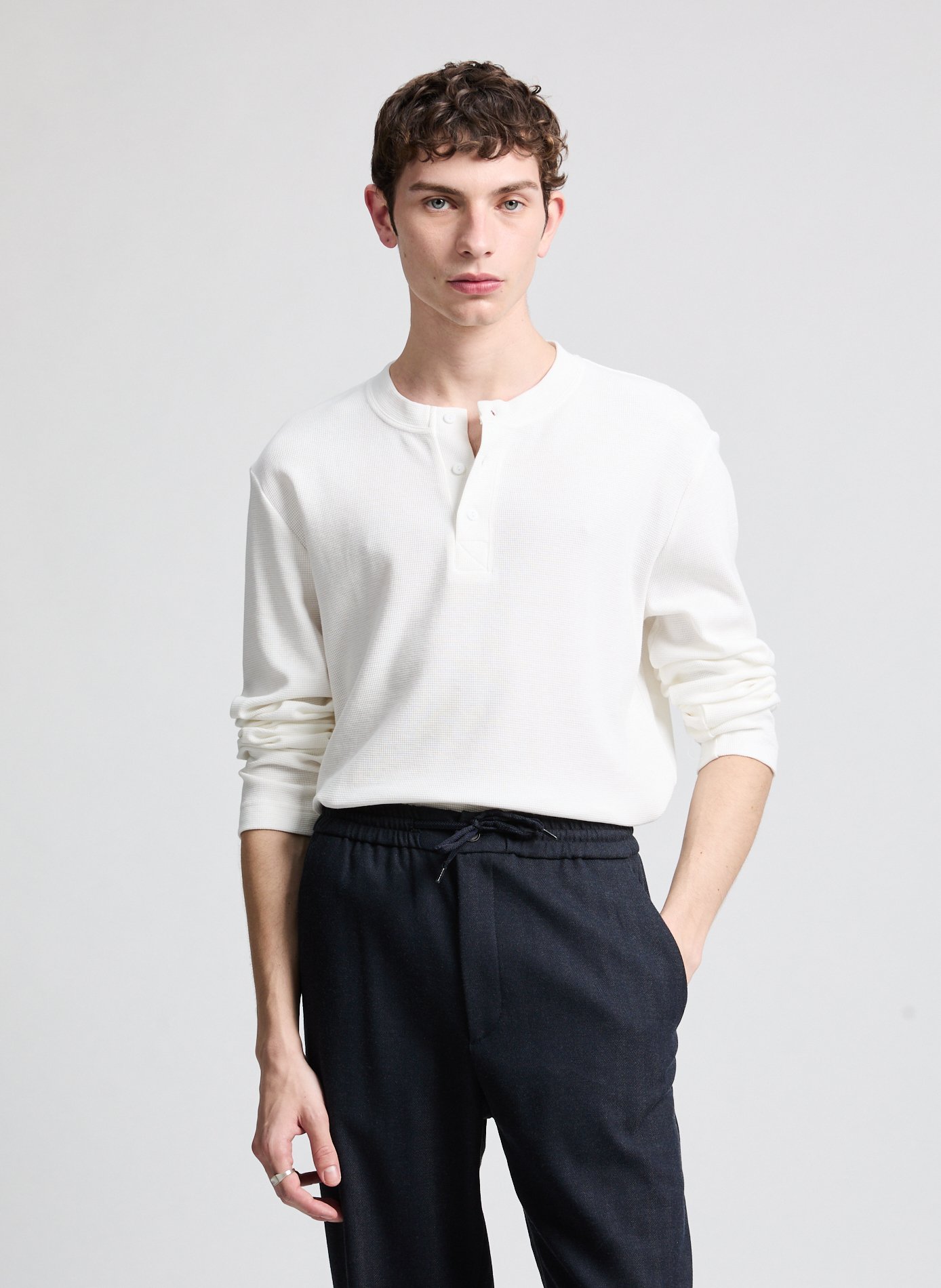 T-shirt à col boutonné Denley AU PRINTEMPS PARIS Beige