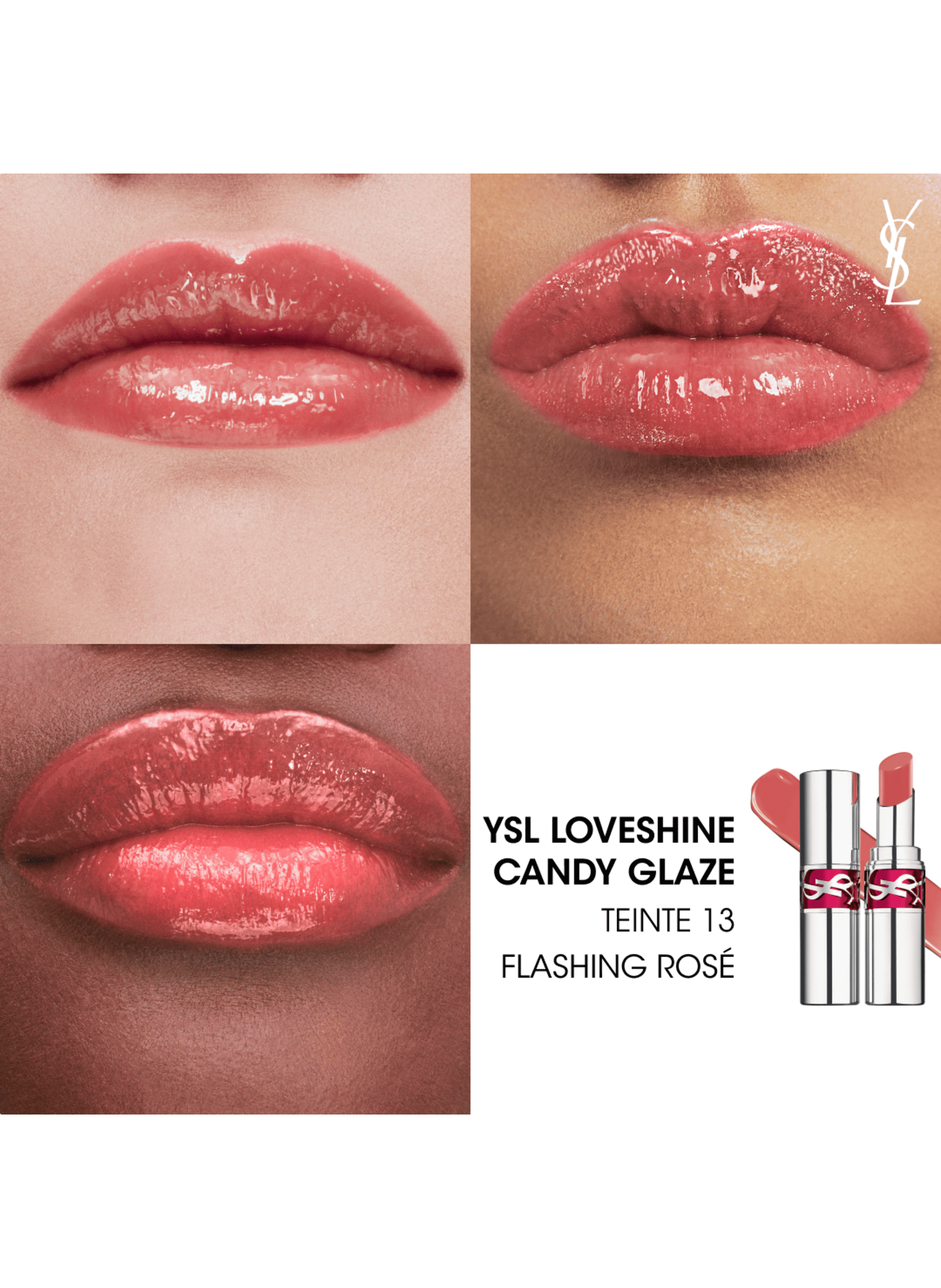 YSL Loveshine Gloss en stick 13 flashing rosé