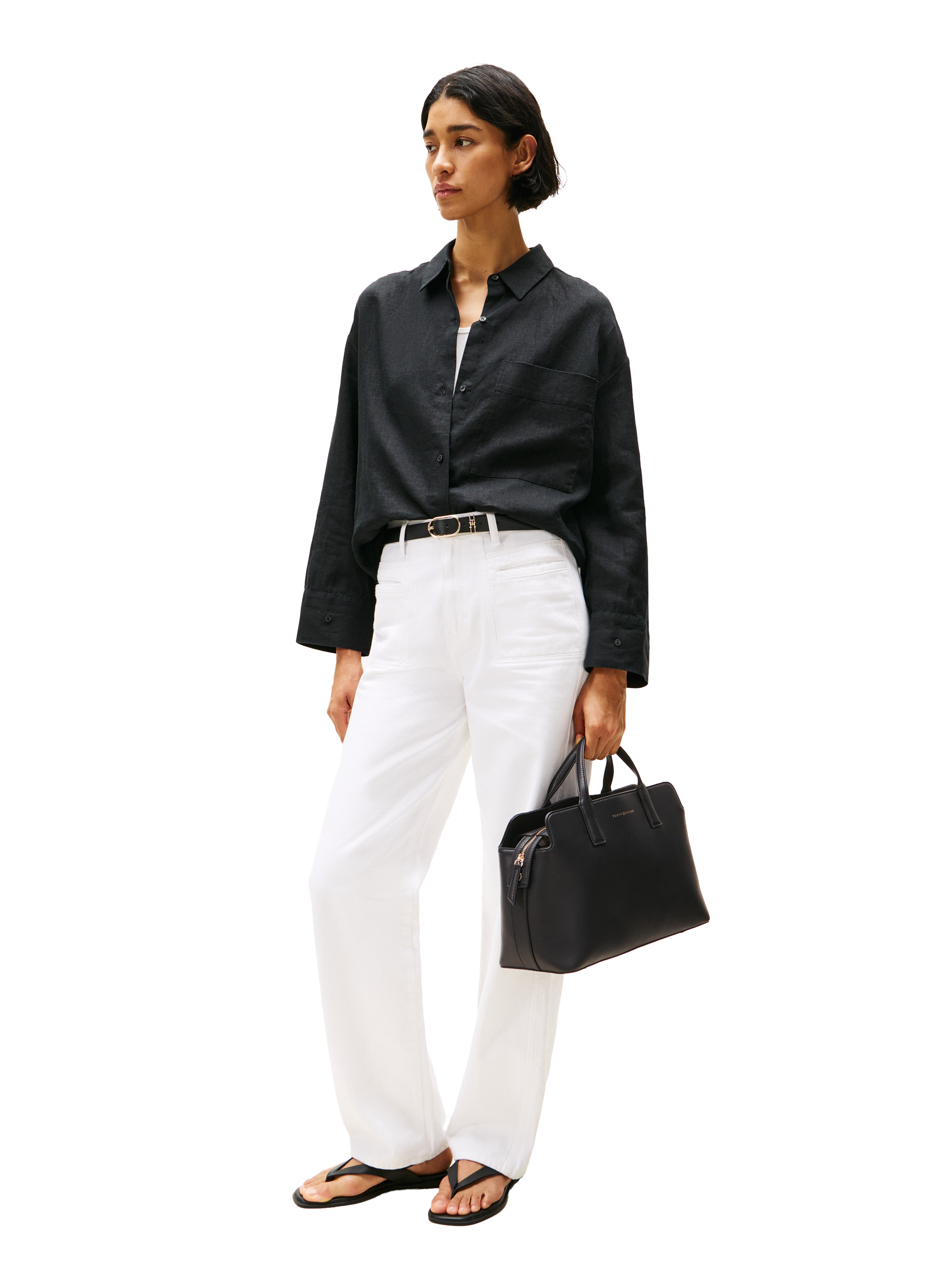 Sac à main uni TOMMY HILFIGER Noir