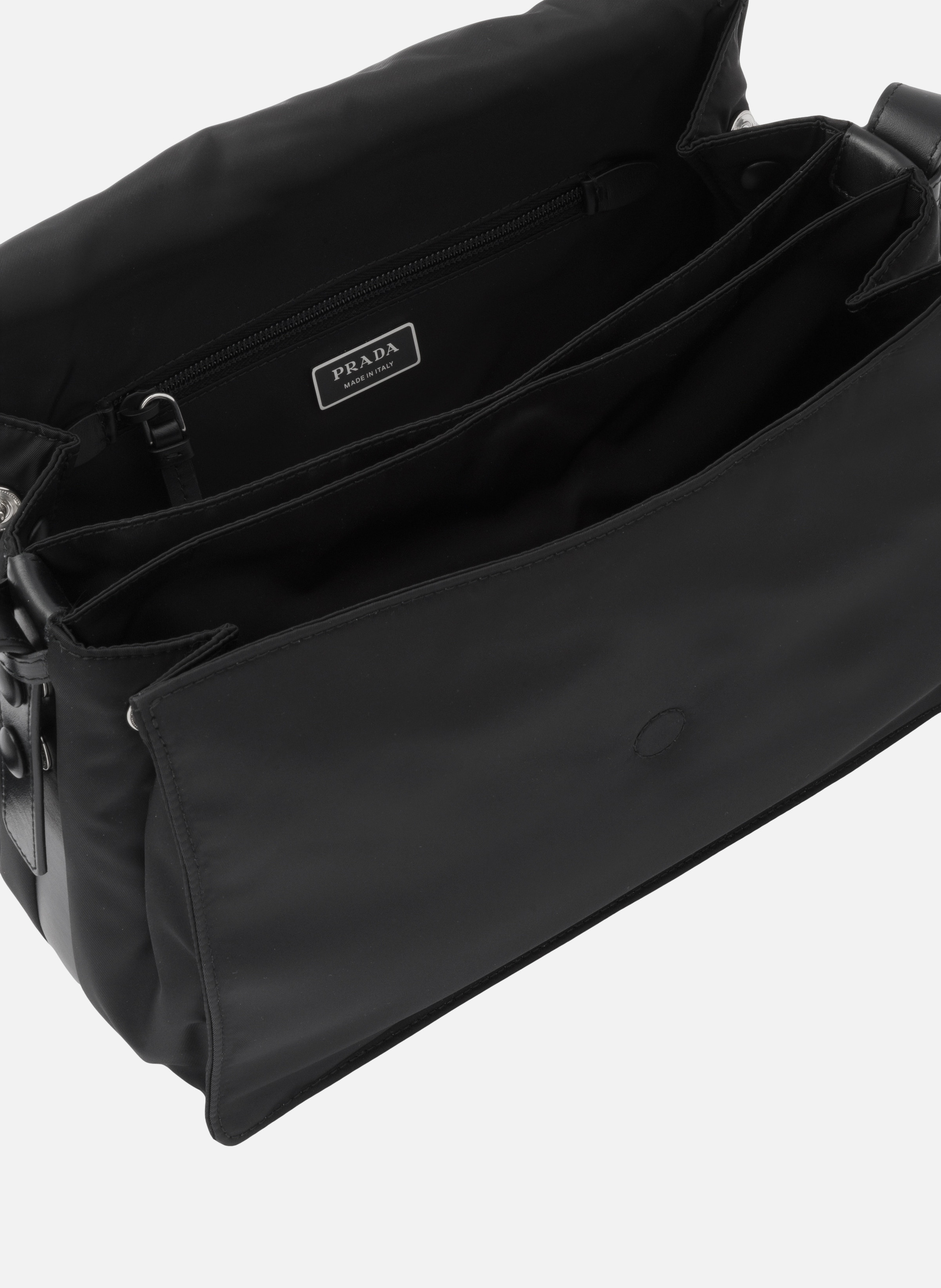 Sac porté épaule prada traveller en re-nylon matel PRADA Noir