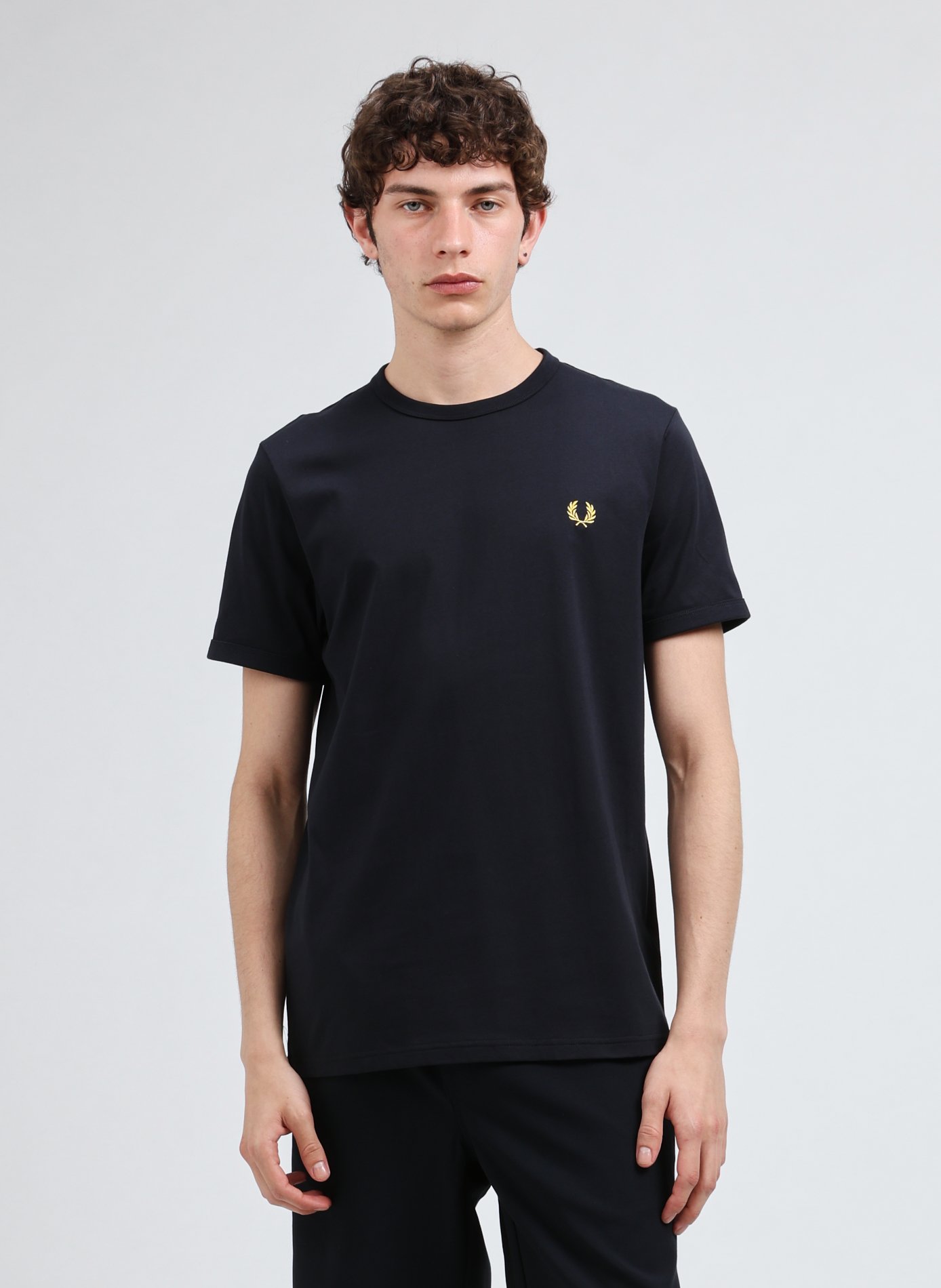 FRED PERRY T-shirt à bordures contrastantes Bleu