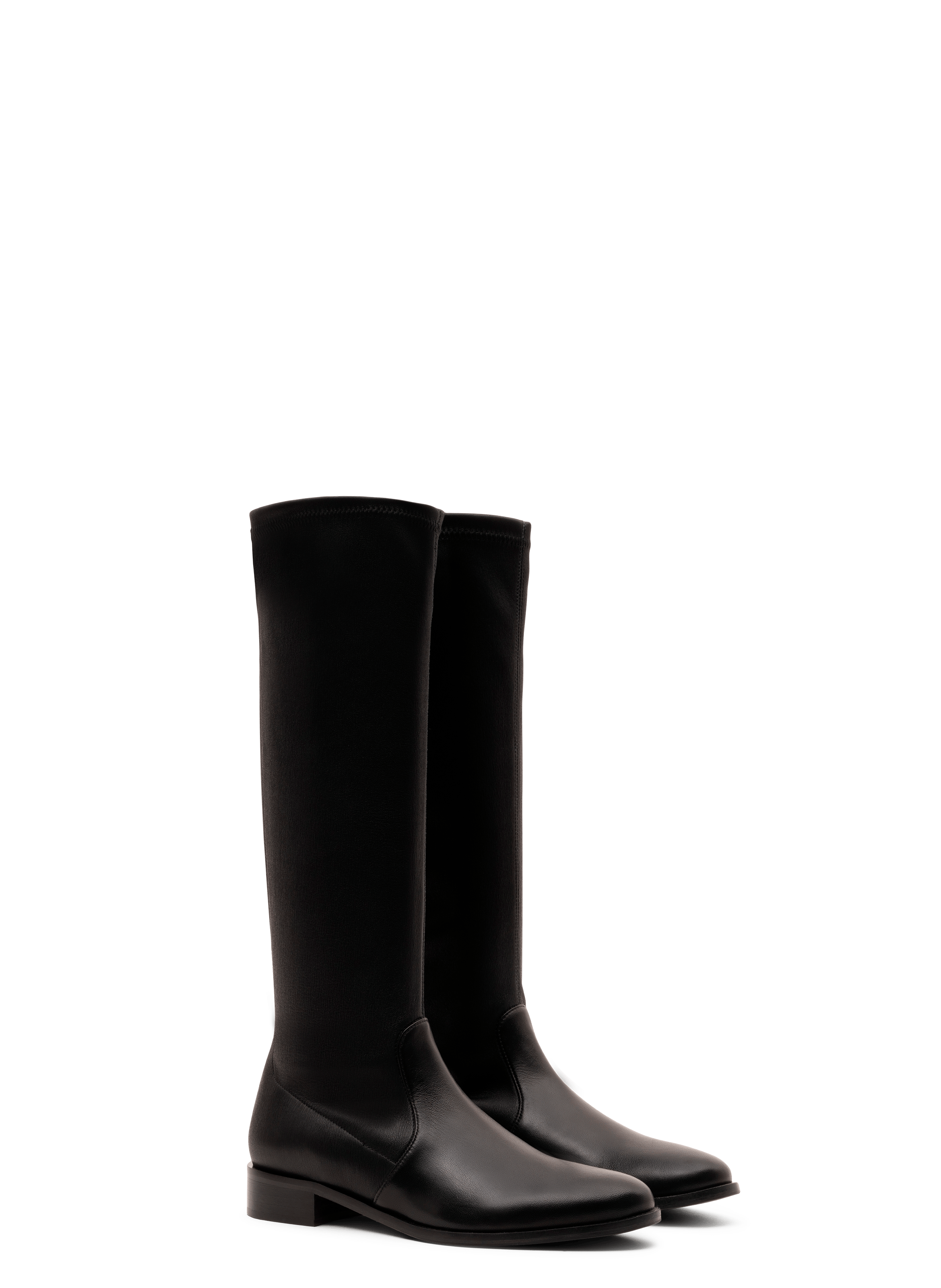 Bottes rivas en nappa stretch PARALLELE Noir