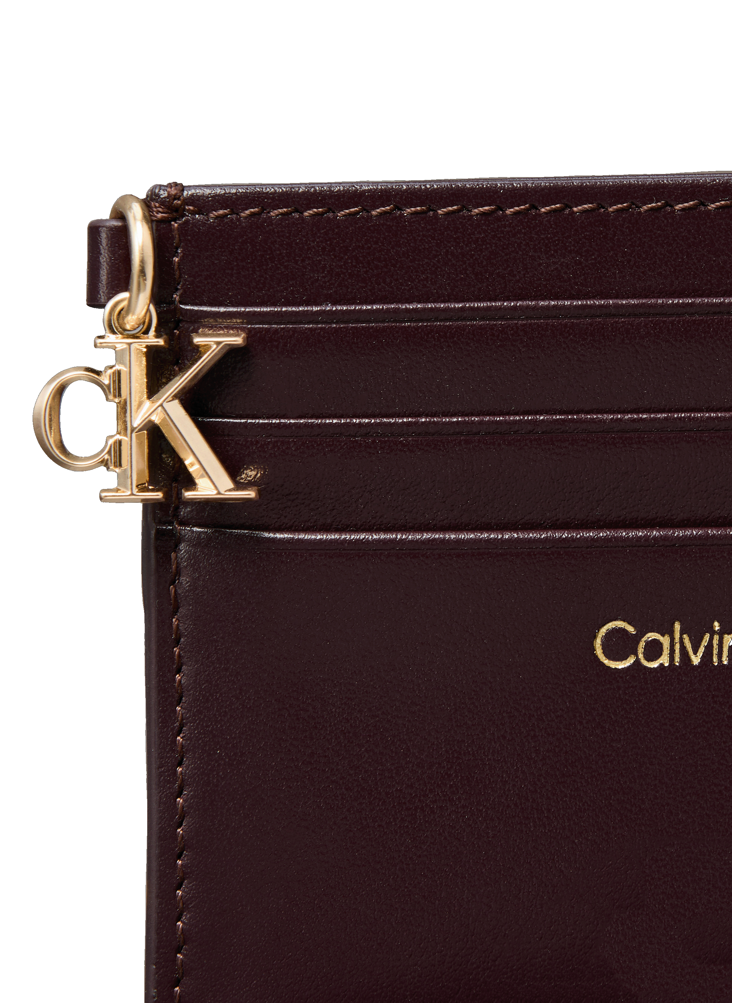 Porte-cartes en cuir  CALVIN KLEIN Rouge