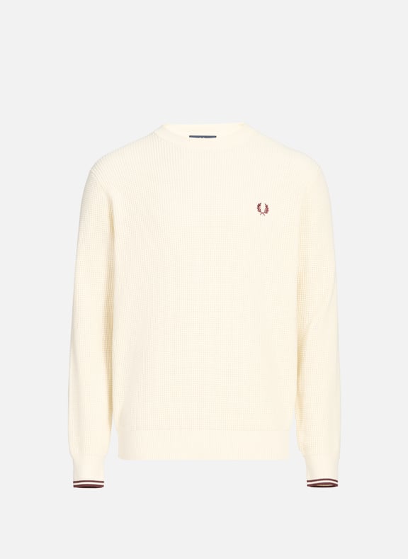 Pull gaufré en coton FRED PERRY Pull gaufré en coton FRED PERRY
