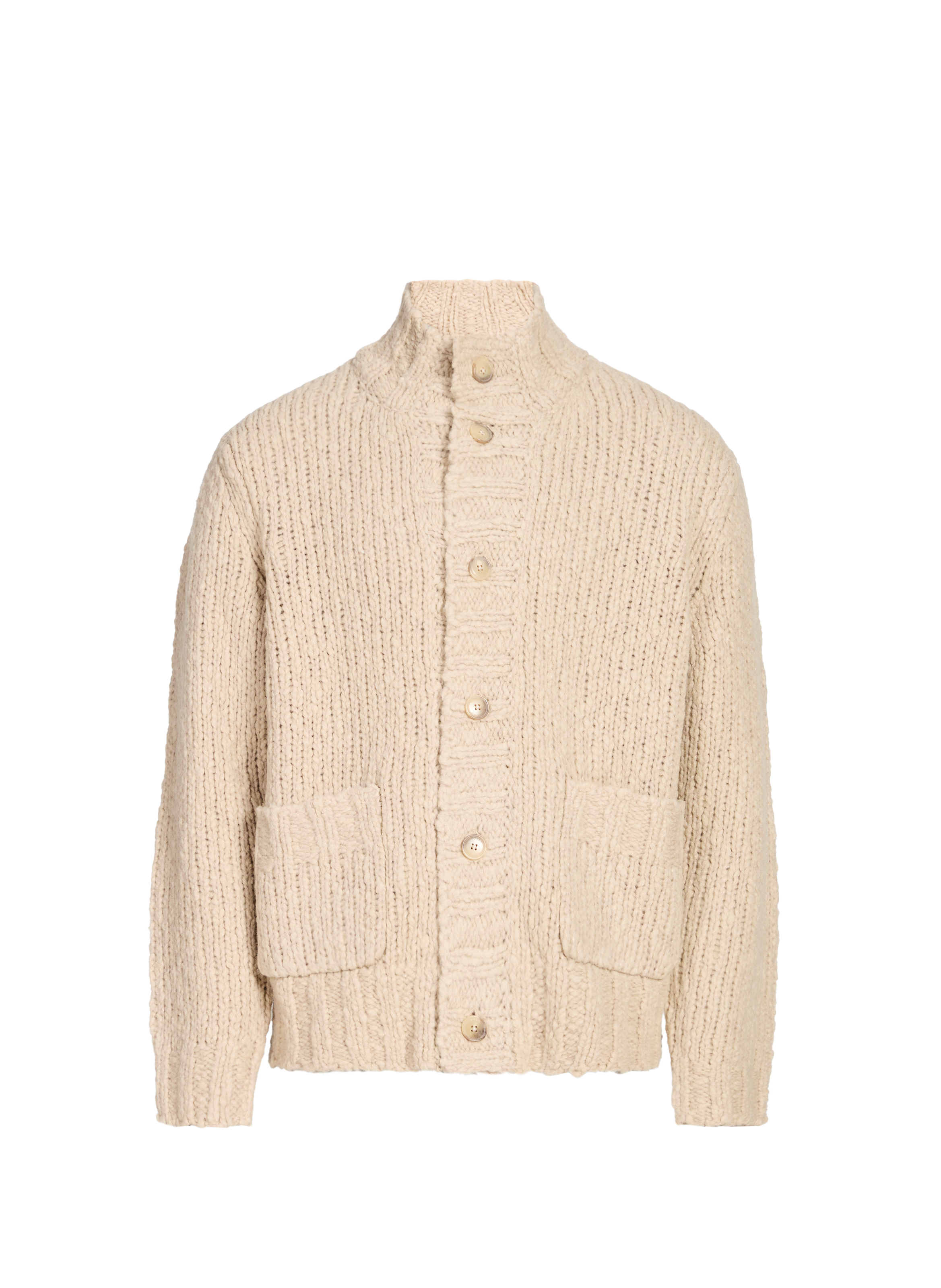 Cardigan tricoté en laine mélangée CLOSED Beige