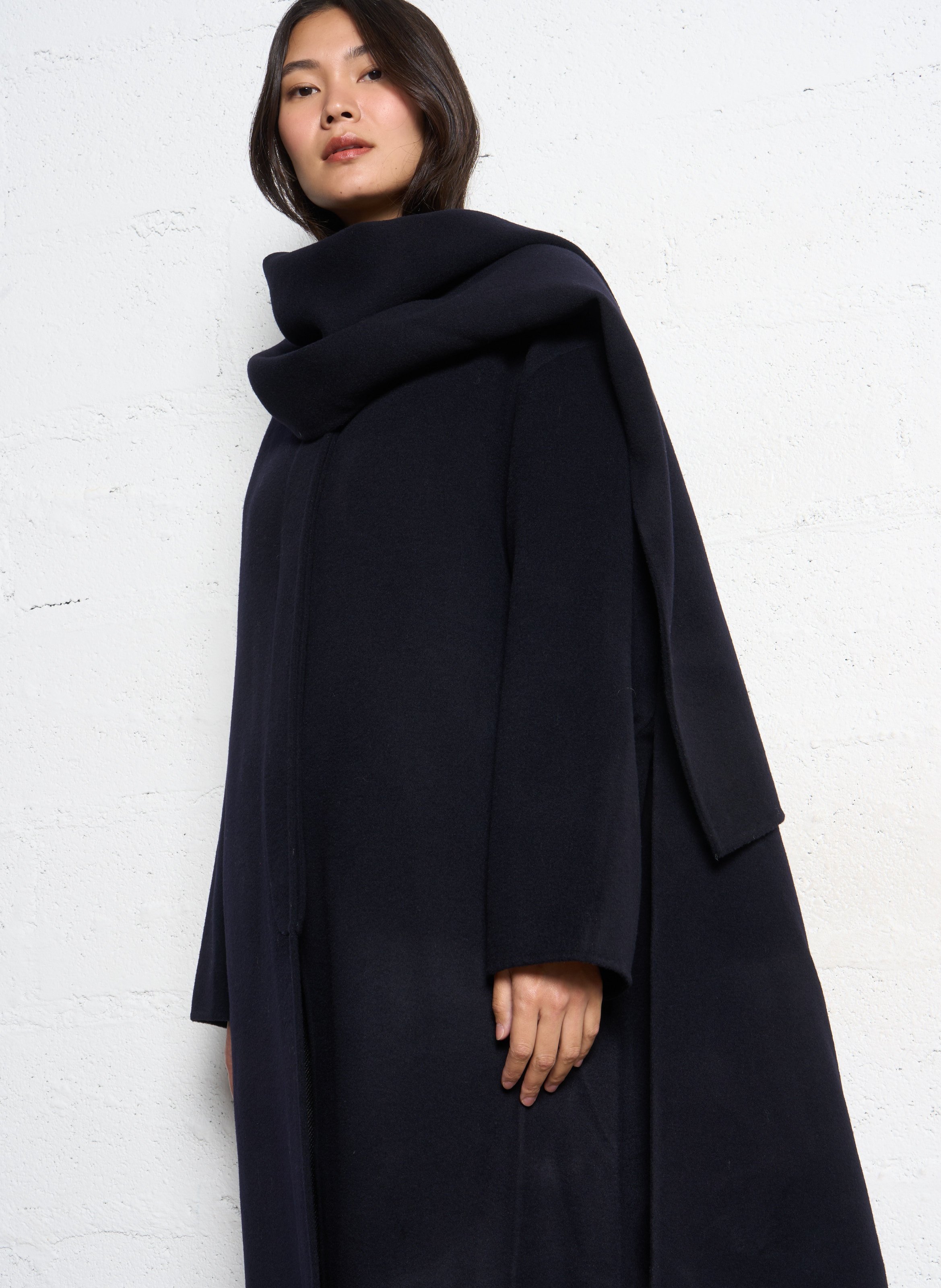 Manteau oversize en laine mélangée finn SOEUR Bleu