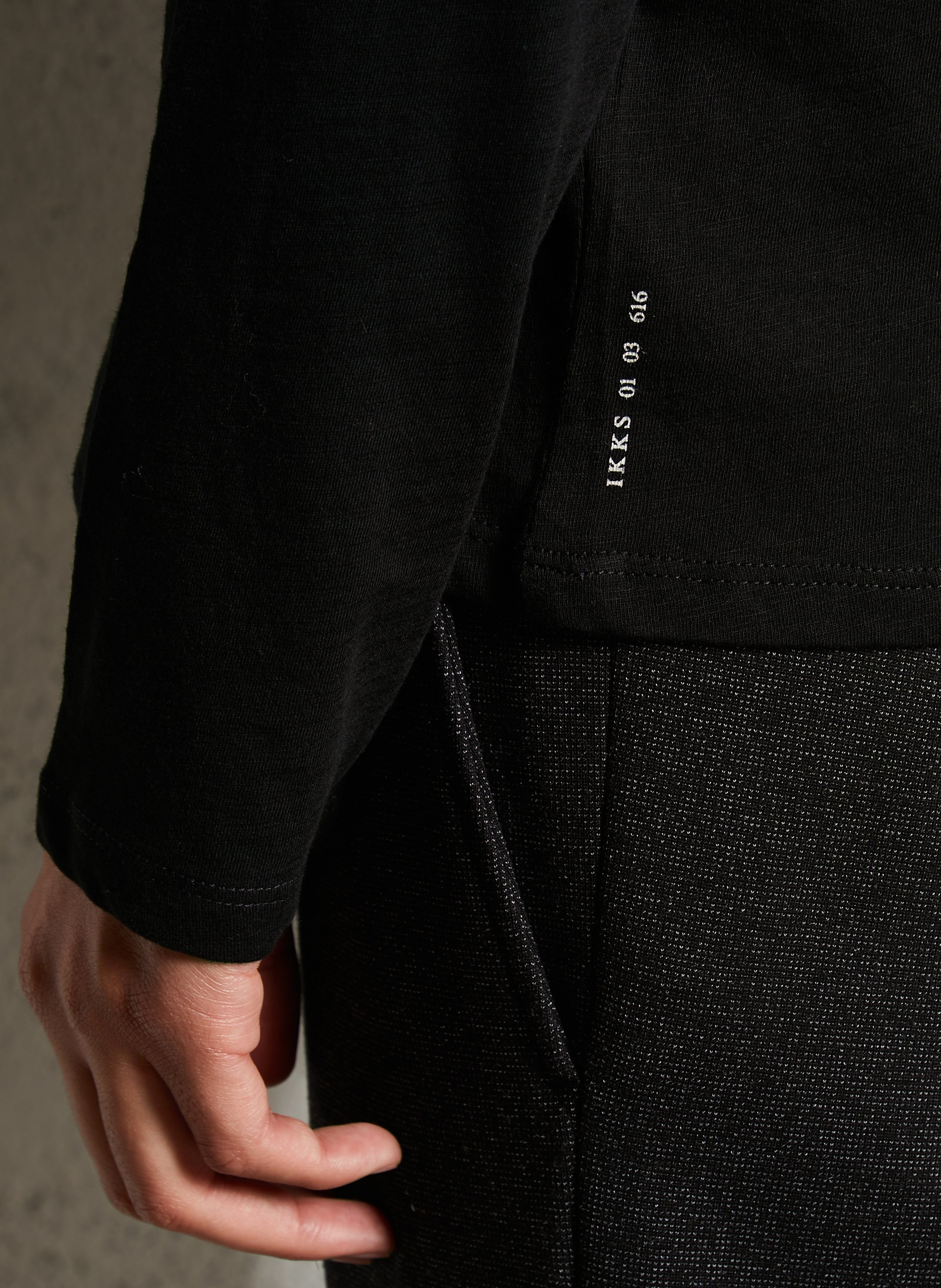 Tee-shirt droit vol v en coton Noir