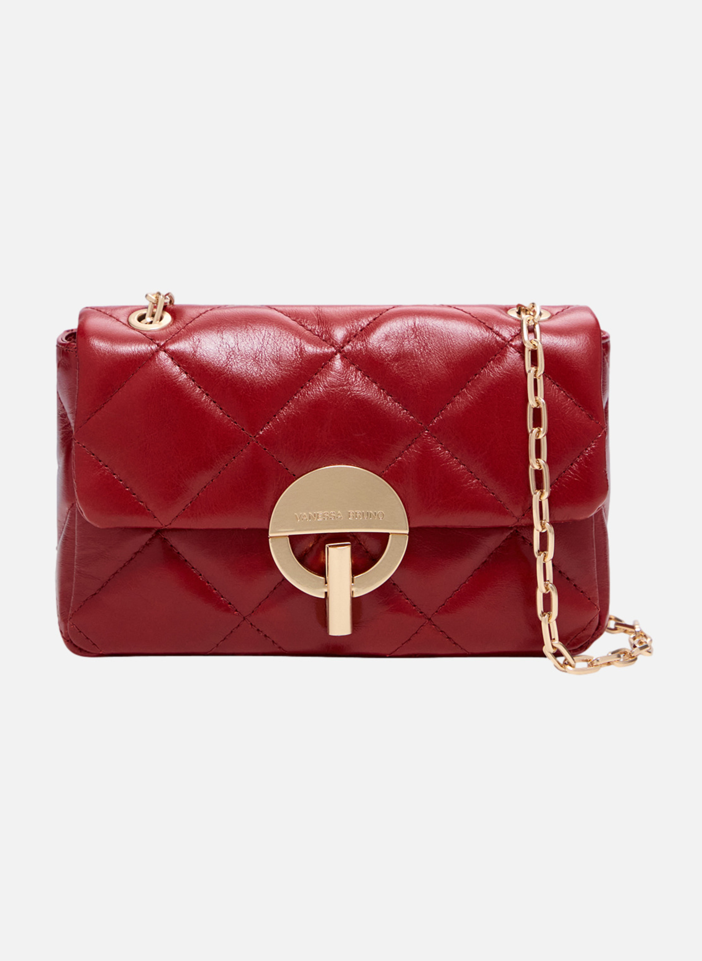 Moyen Sac MOON En Cuir VANESSA BRUNO Rouge