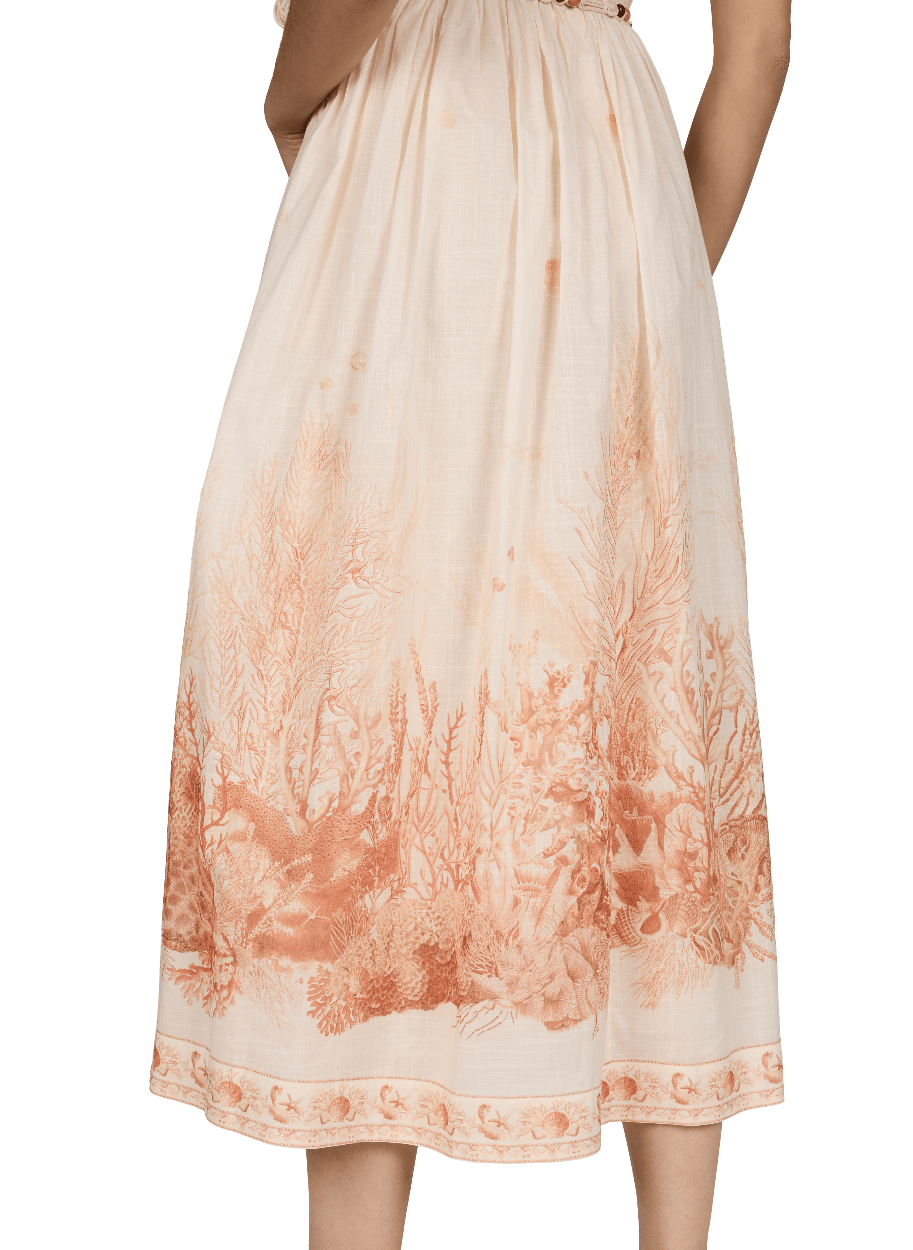 Wanderlust printed corset midi dress in cotton ZIMMERMANN Multicolour