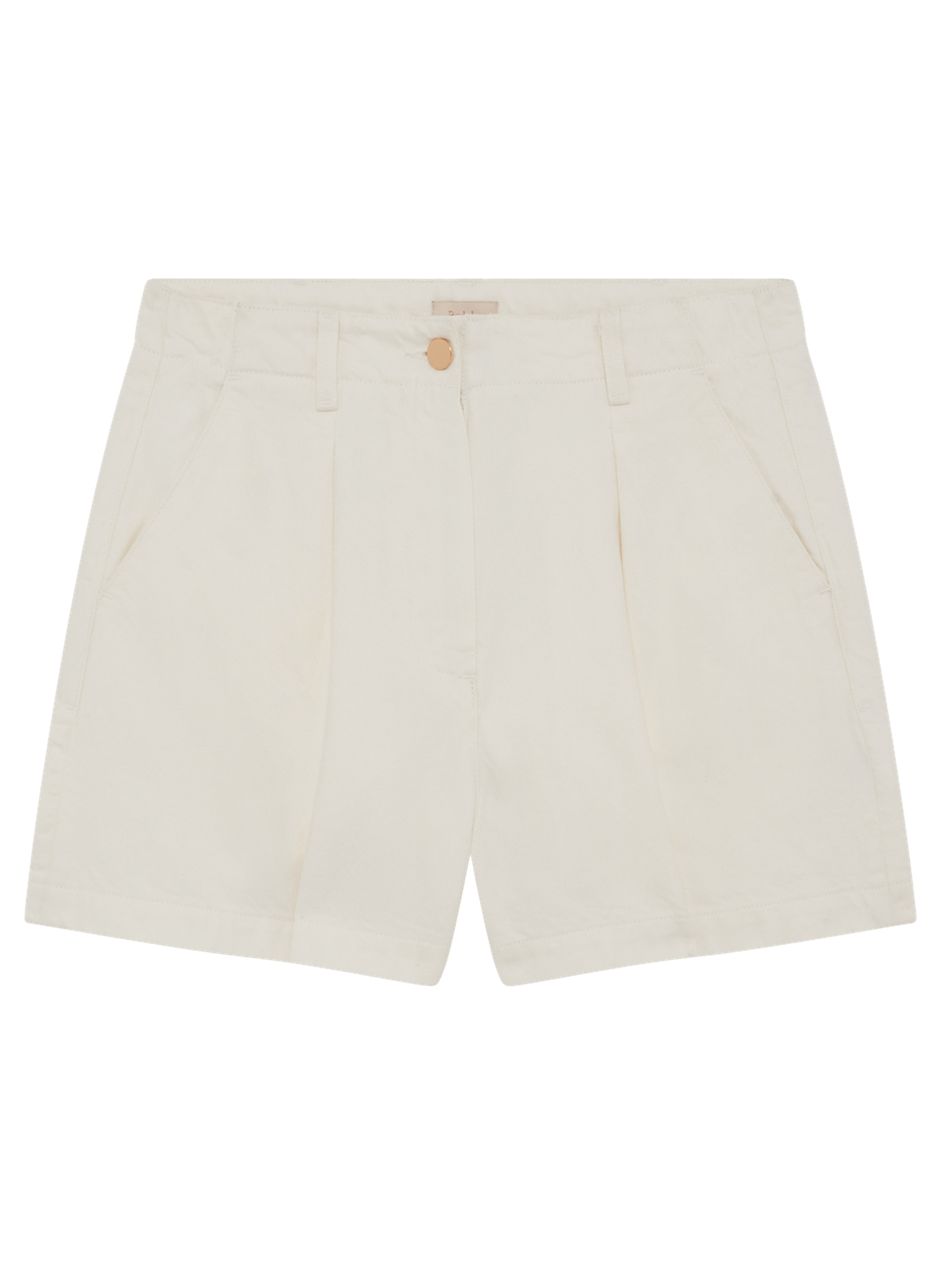 Short en denim écru à pinces - bahya PABLO Beige
