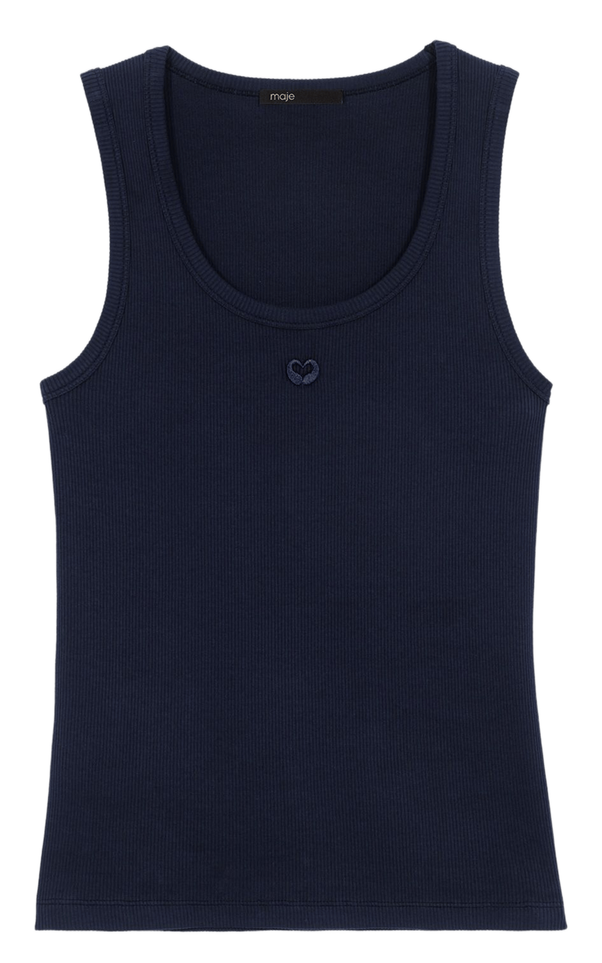 Débardeur col rond en coton mélangé MAJE Bleu