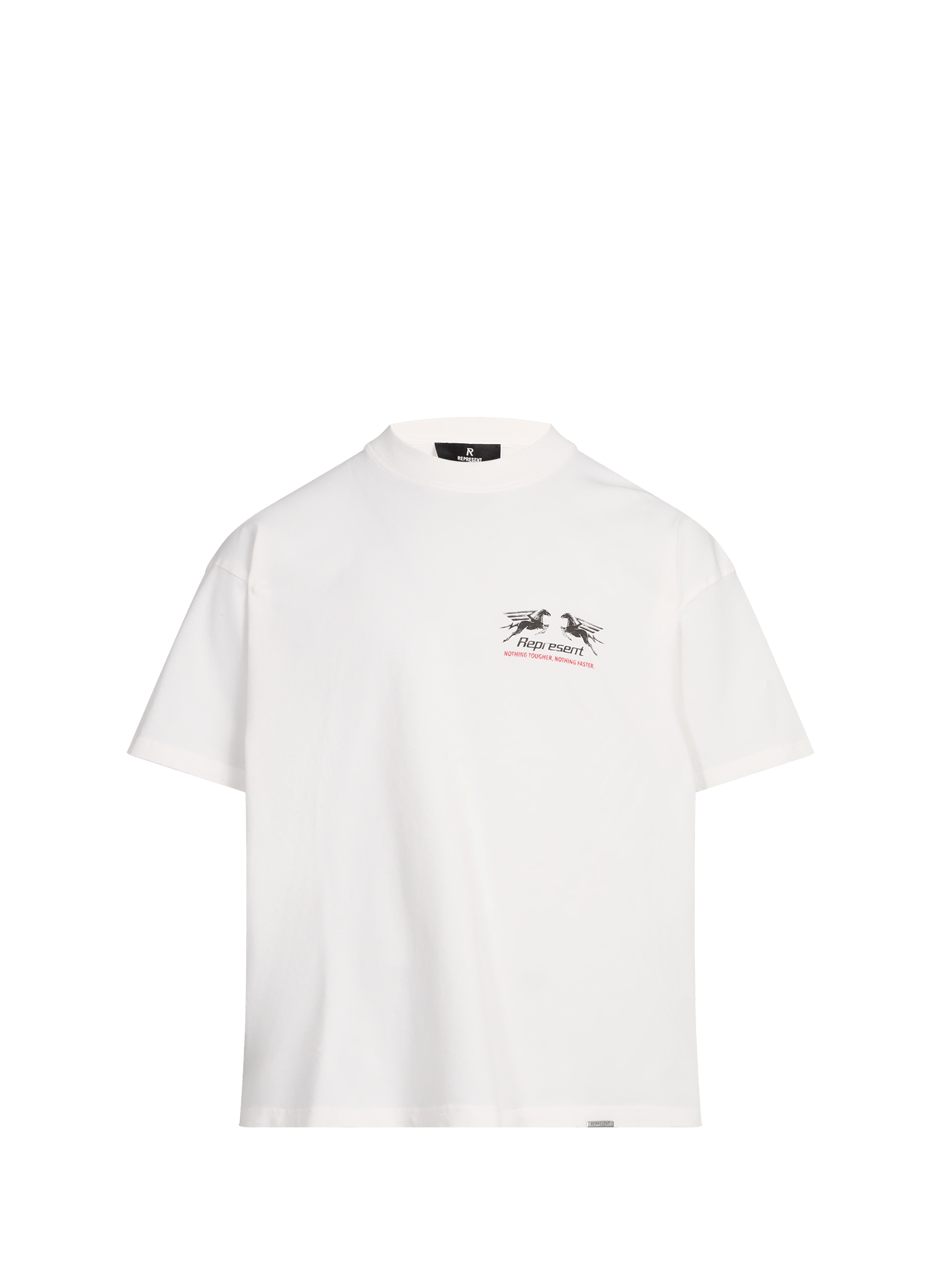 Bedrucktes Baumwoll-T-Shirt REPRESENT Weiss