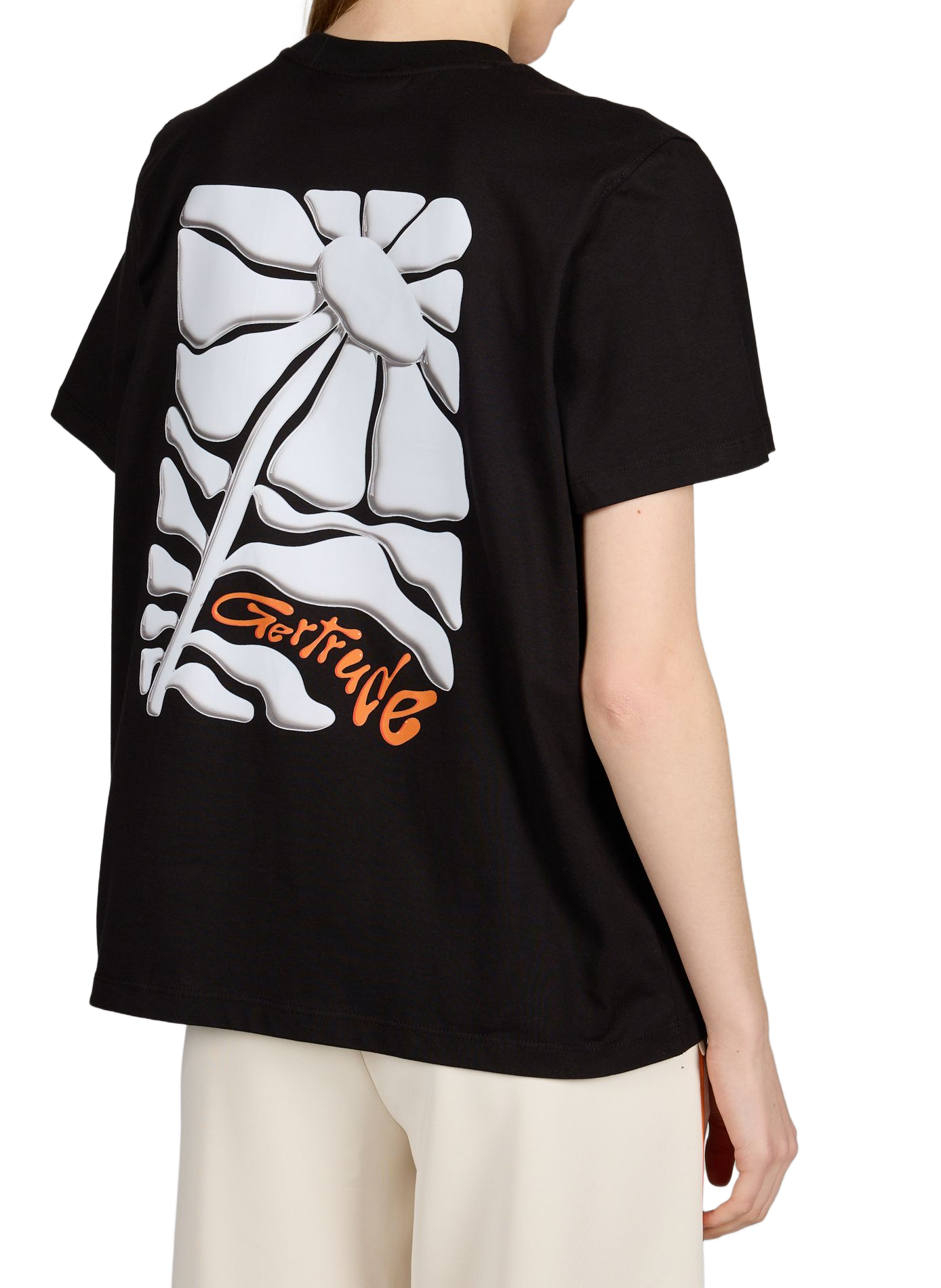 Printed straight t-shirt GERTRUDE ET GASTON Black