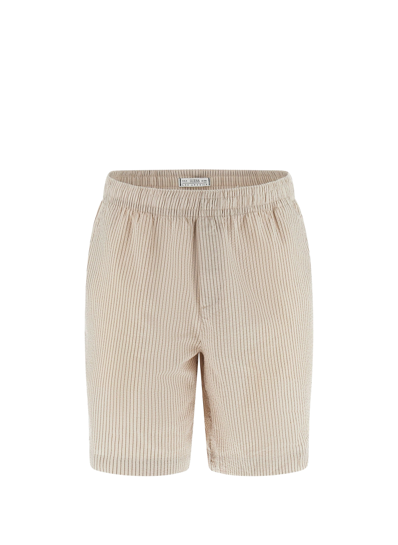 Striped cotton shorts GUESS Beige