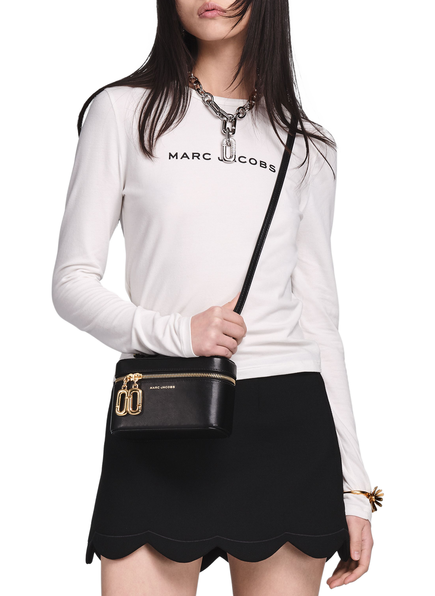 Pochette The Scene Vanity en cuir MARC JACOBS Noir