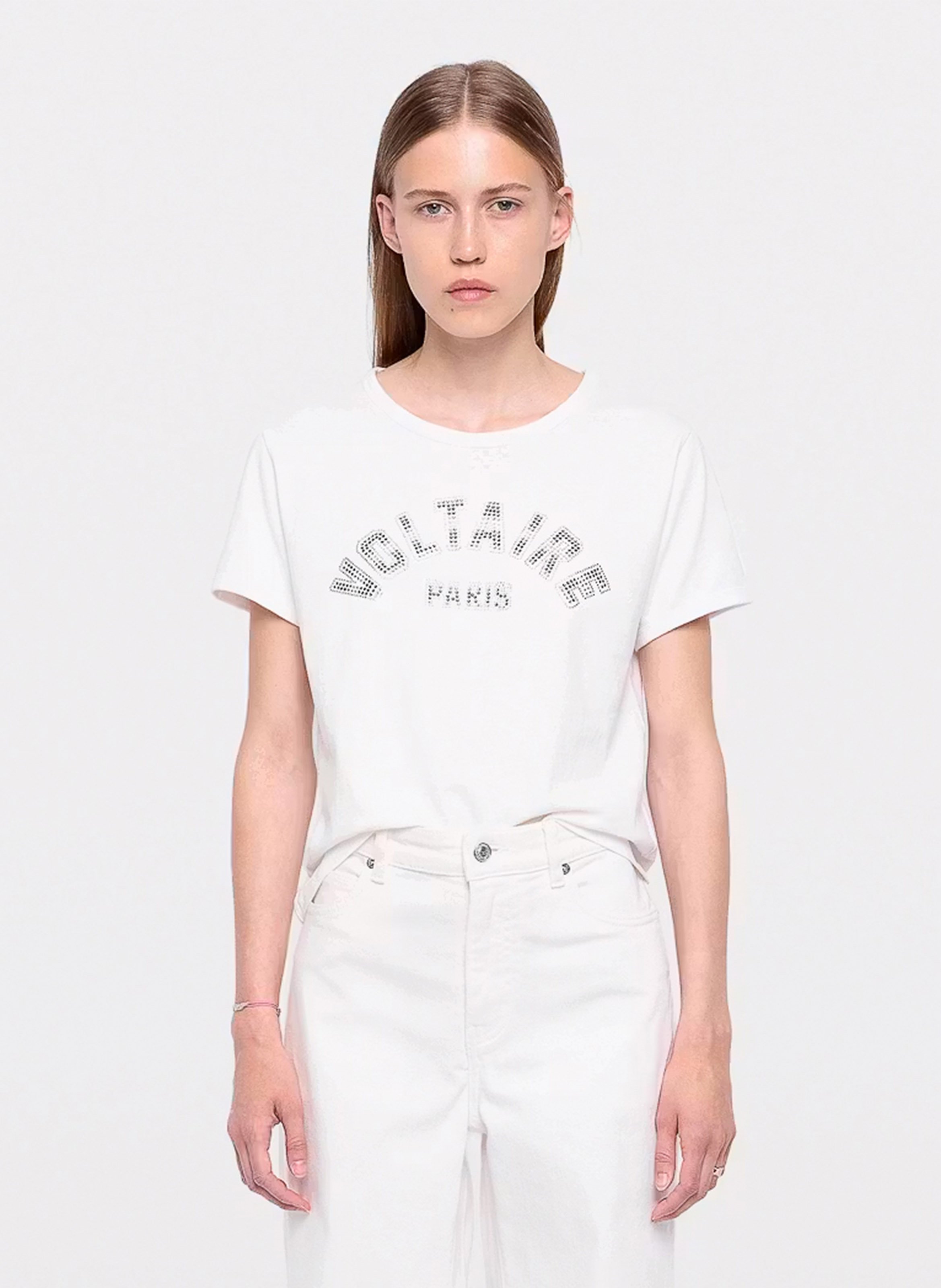 Tee-shirt col rond en coton alys ZADIG&VOLTAIRE Blanc