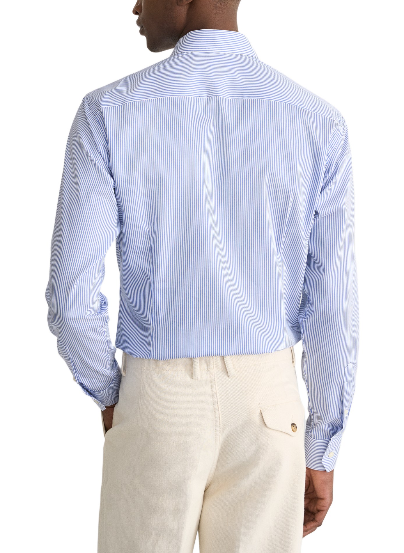 Slim-fit striped cotton shirt ETON Blue