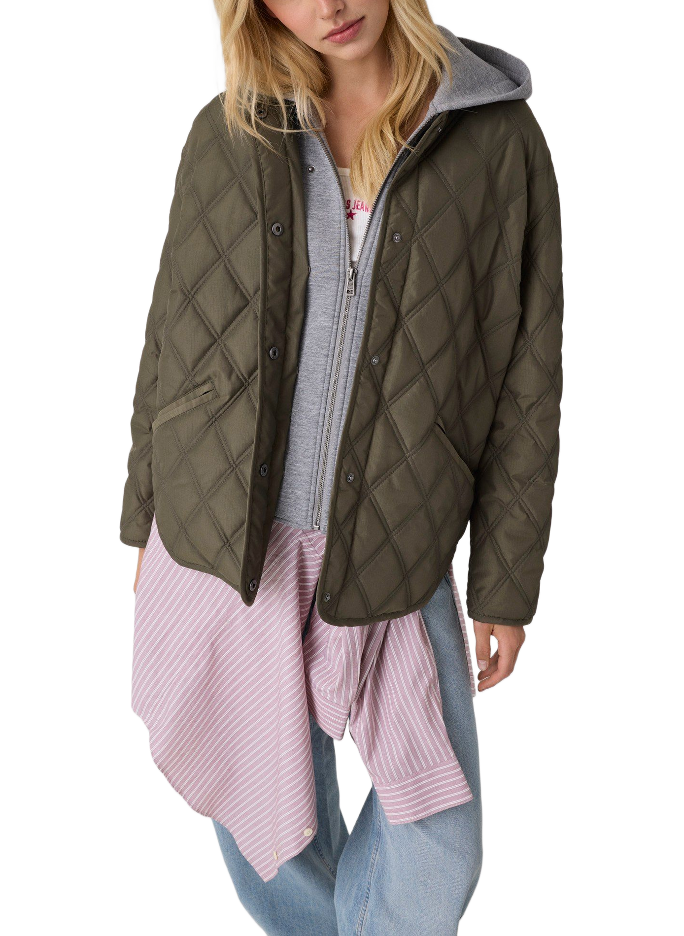 Gepolsterte Jacke GUESS Khaki