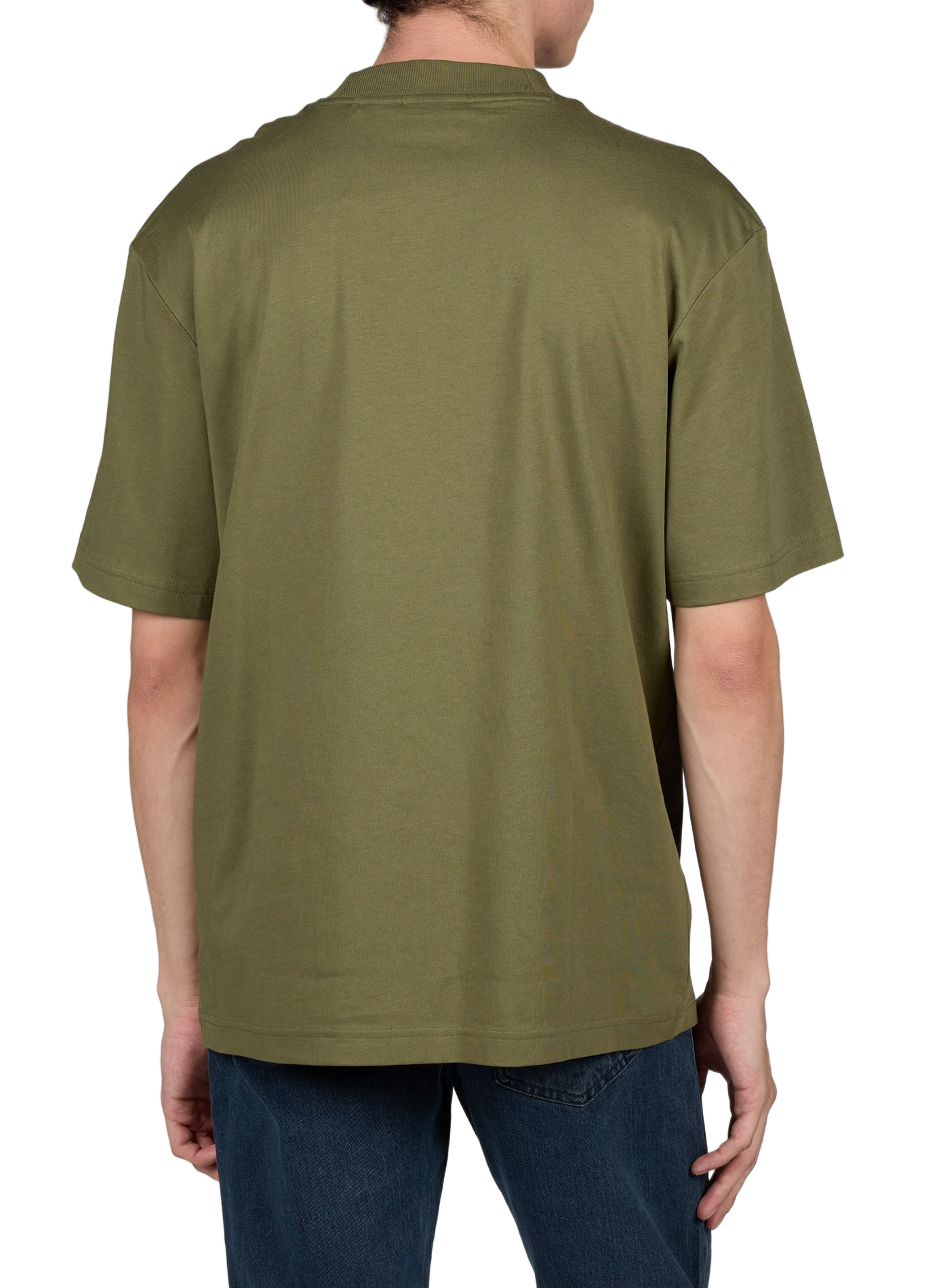 T-shirt met katoenen logo HUGO BLUE Groen