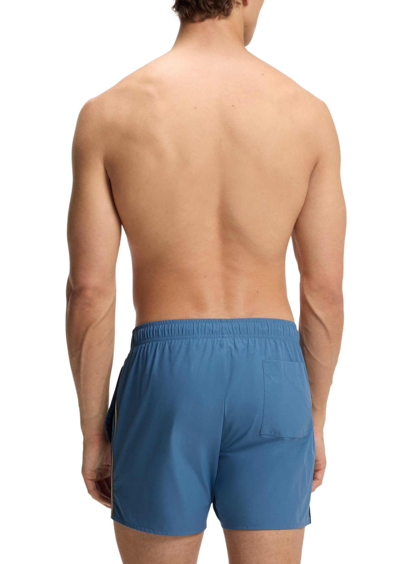 Short de bain Iconic court à rayures  HUGO BOSS Bleu