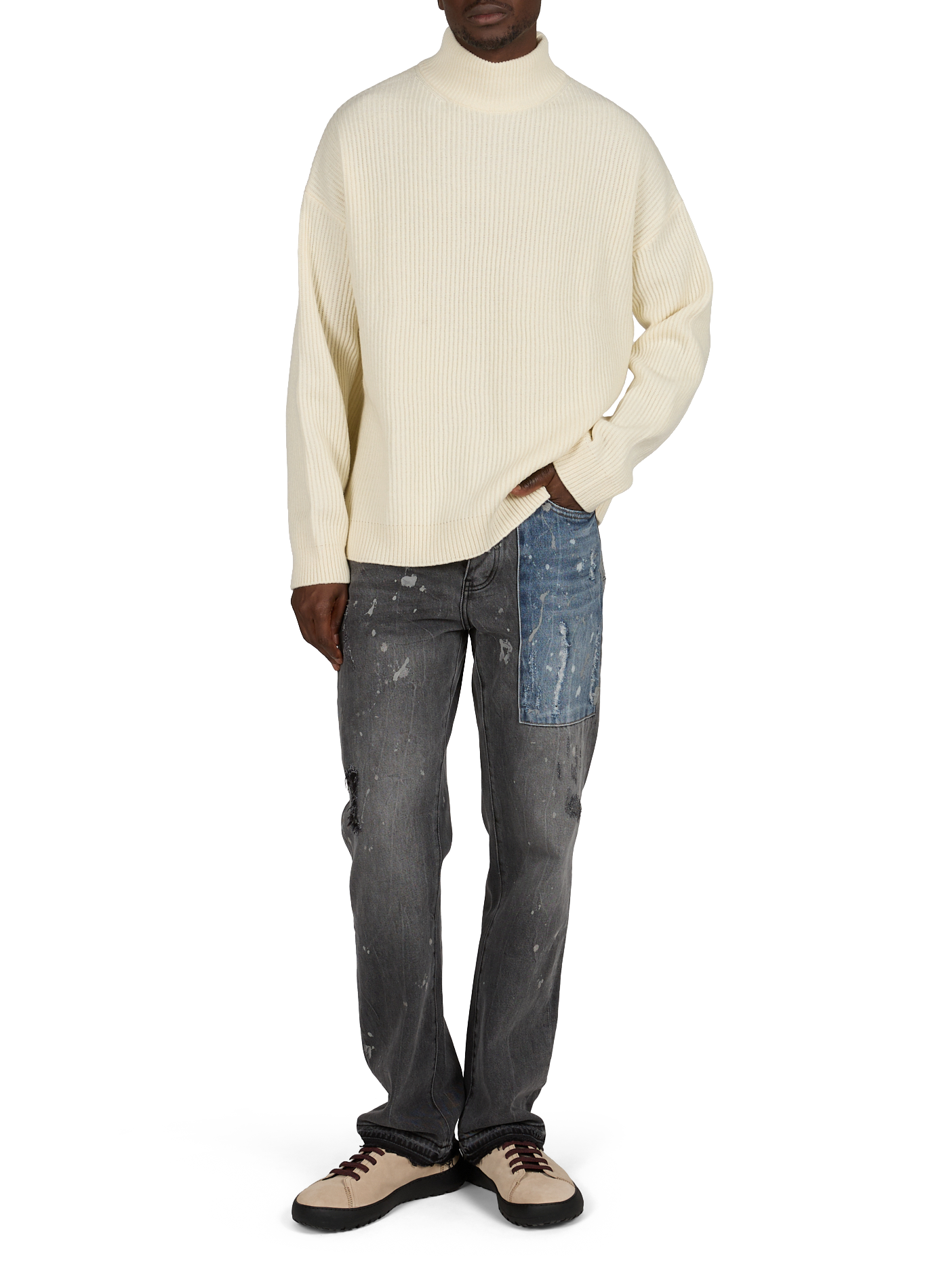 Wool high-neck jumper BELLEROSE Beige