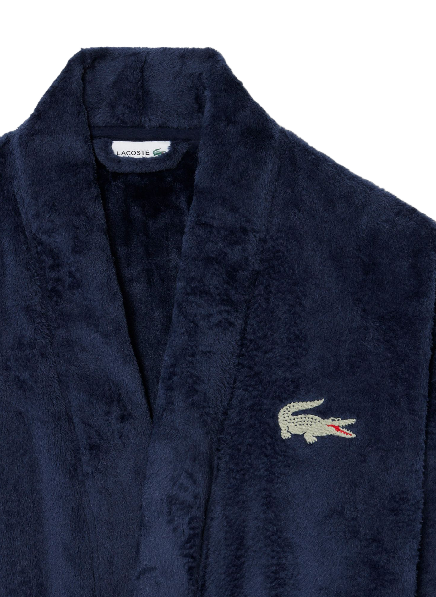 Peignoir effet fourrure à logo brodé LACOSTE Bleu