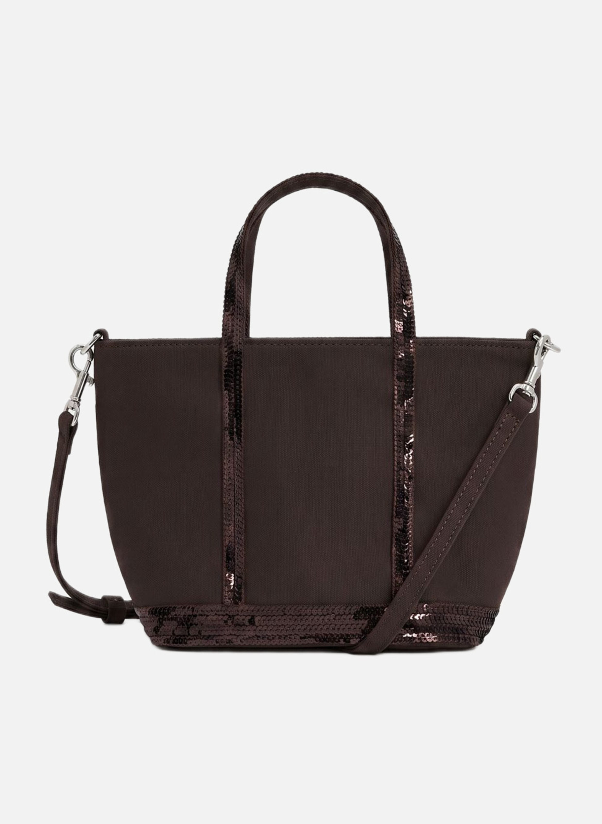 Cabas xs zippé en toile VANESSA BRUNO Marron