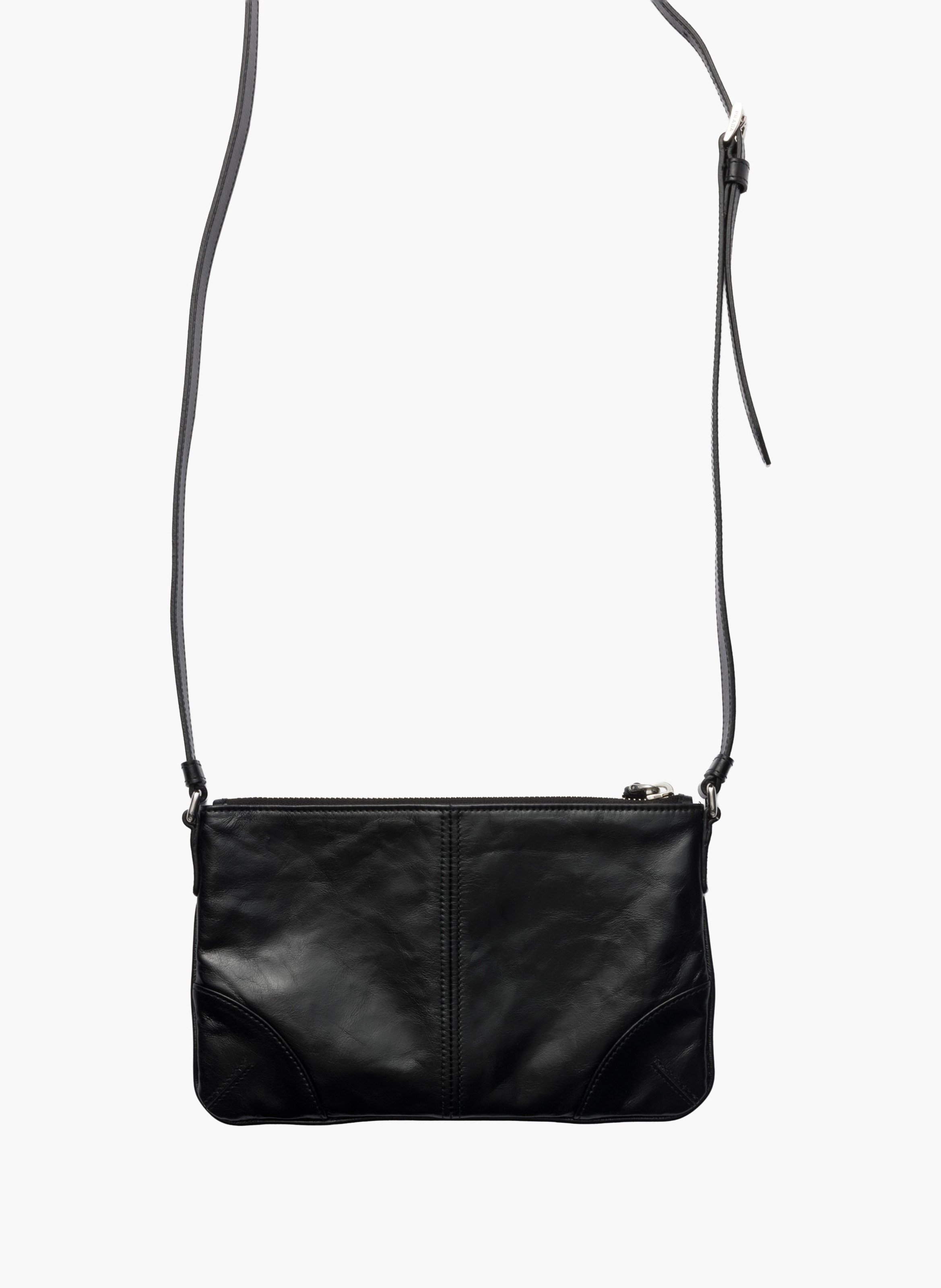 Étui pour smartphone en cuir PRADA Noir