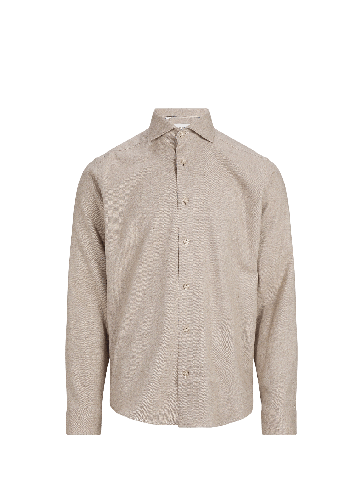 Chemise droite en coton ETON Beige