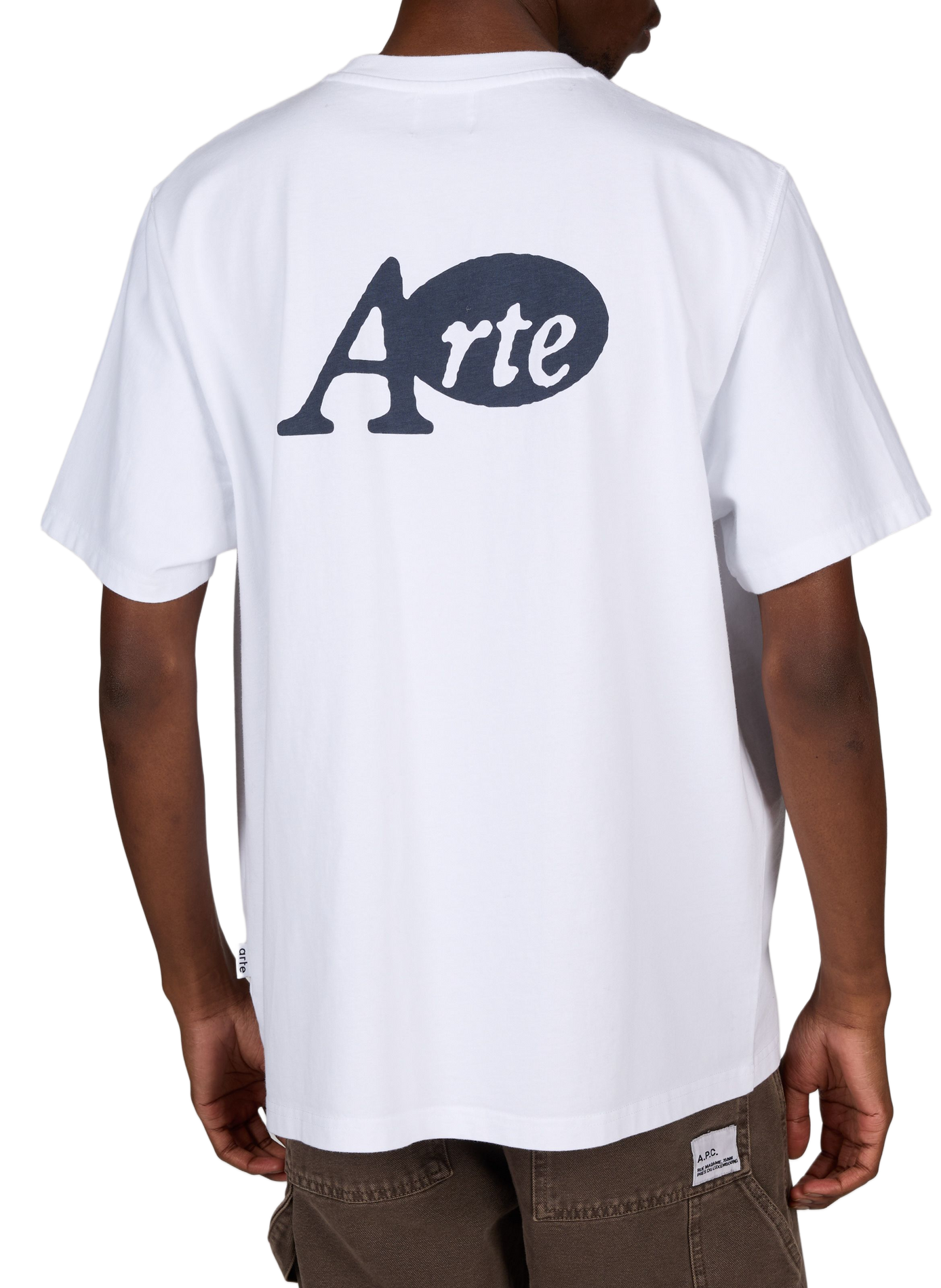 T-shirt droit col rond imprimé en coton ARTE ANTWERP Blanc