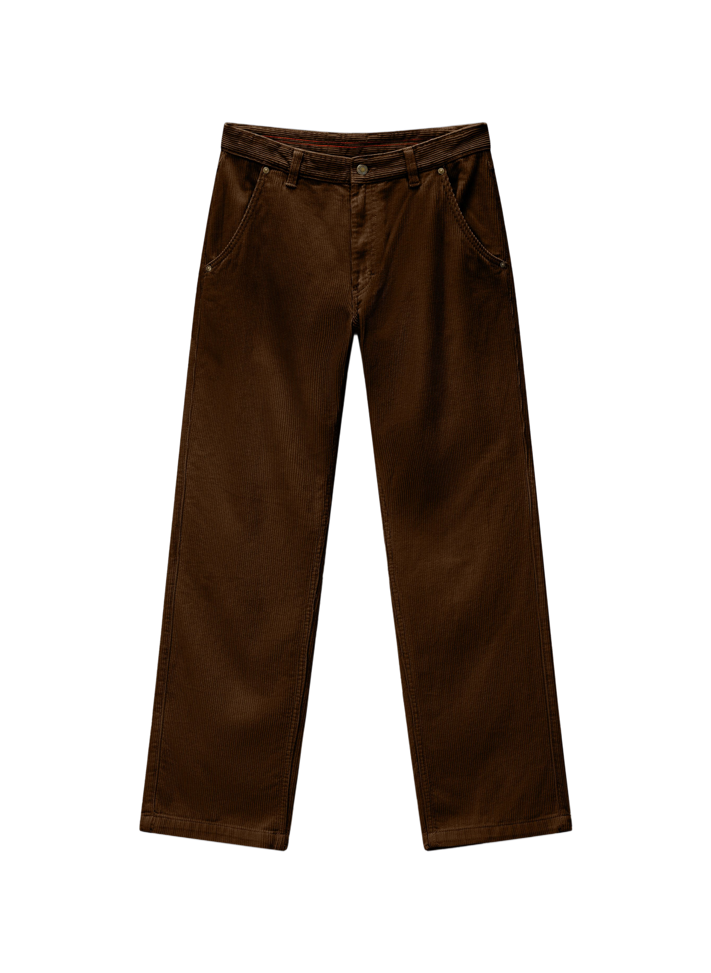 Pantalon droit en velours côtelé NAPAPIJRI Marron
