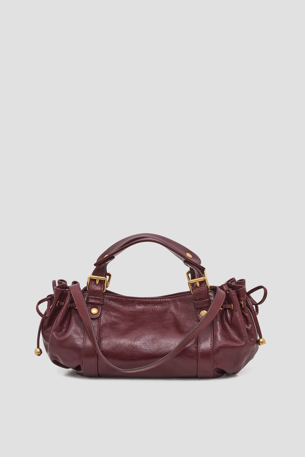 Mini sac à main en cuir effet froissé – 12h GERARD DAREL Rouge