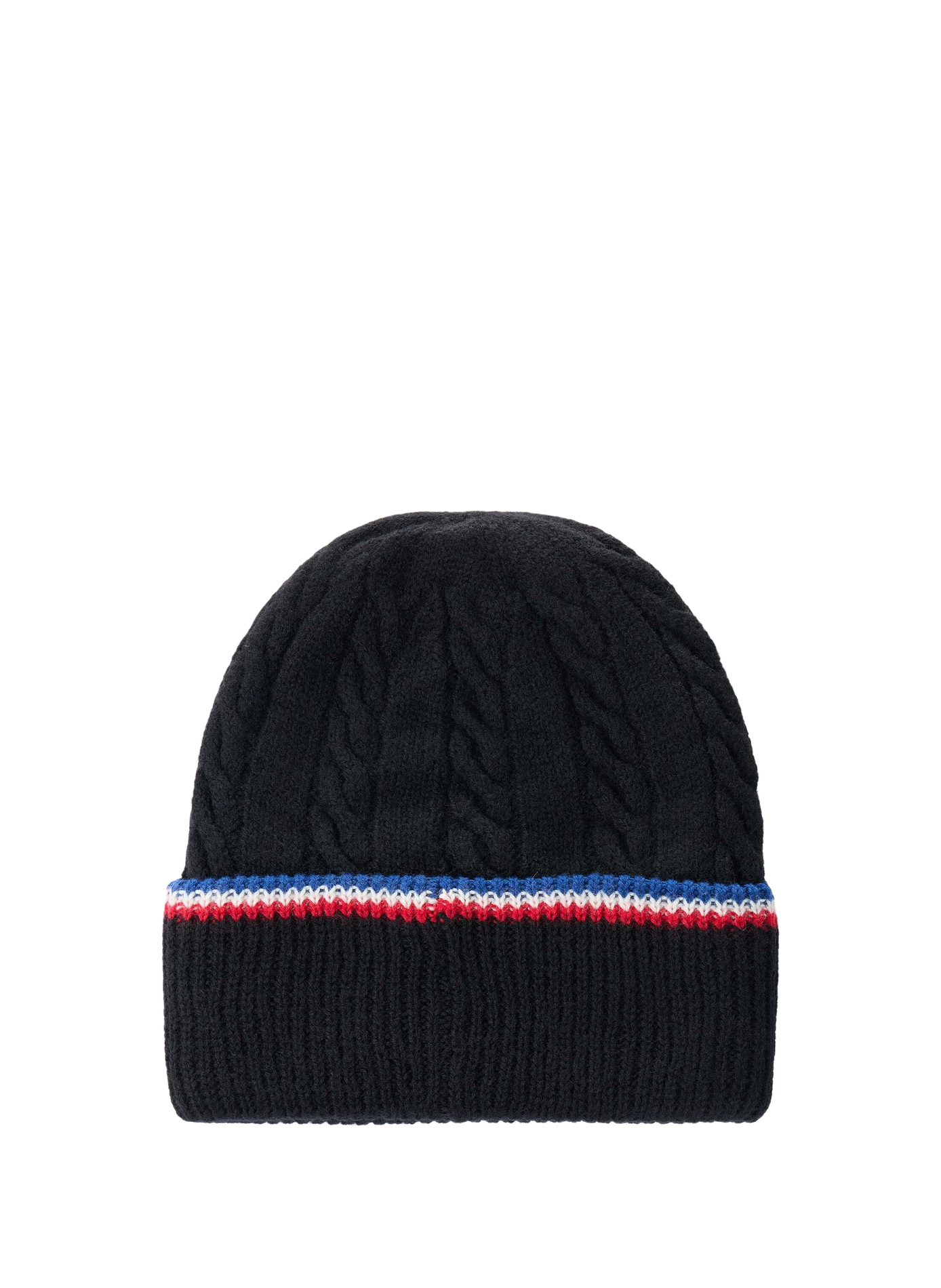 Beanie mit Umschlag im Zopfmuster ROSSIGNOL Schwarz
