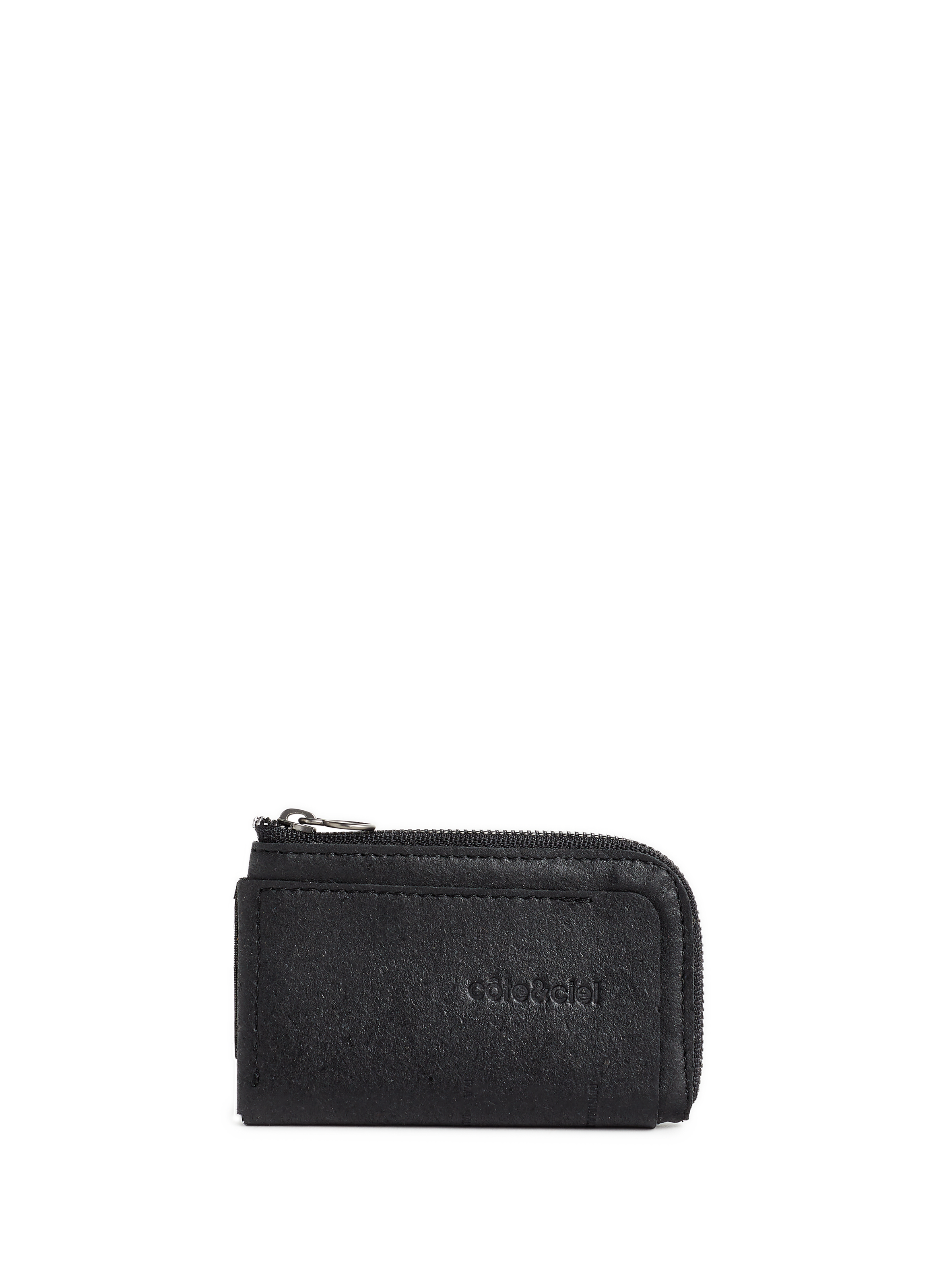 CÔTE&CIEL Porte-monnaie en cuir recyclé Noir