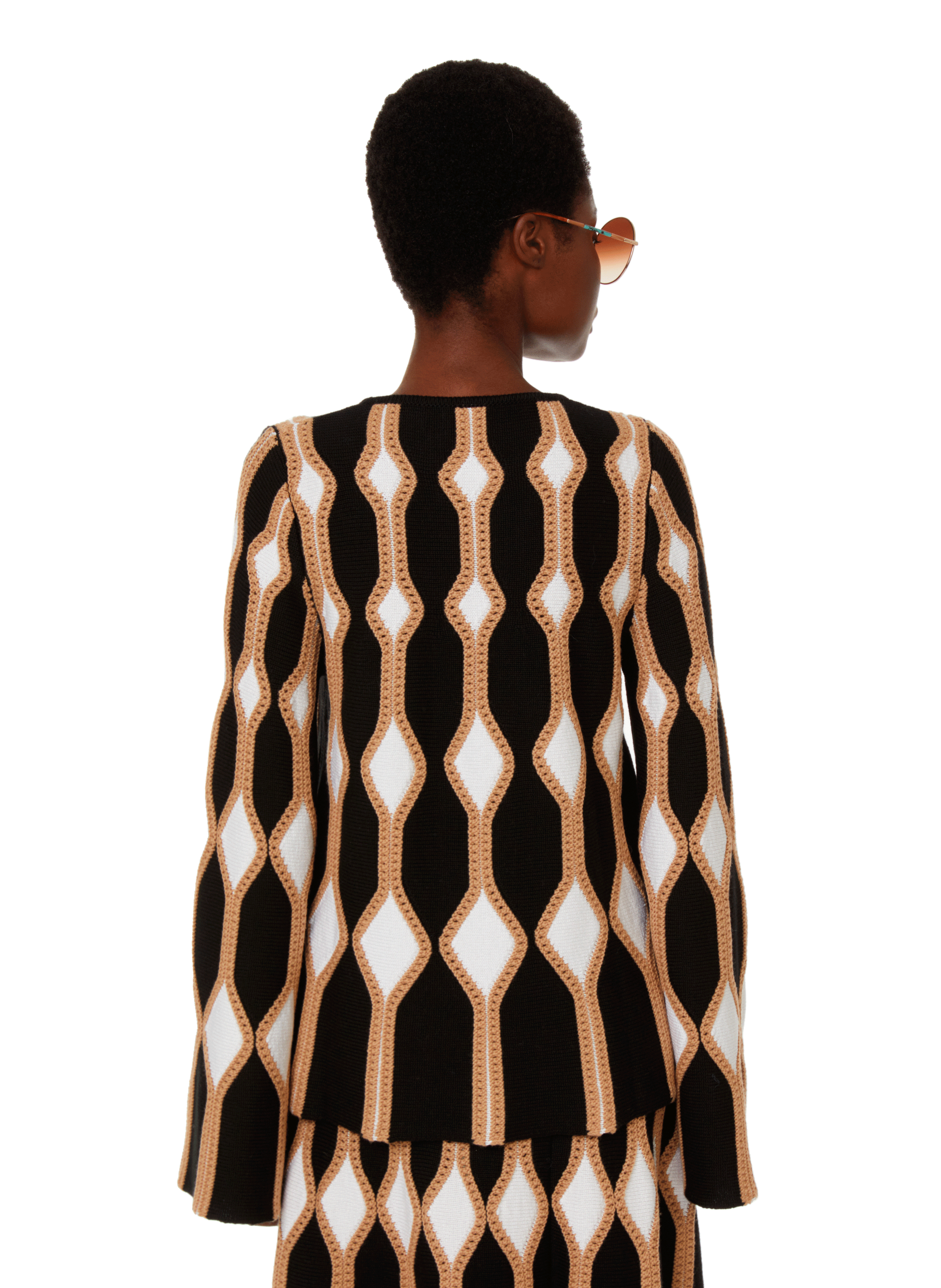 Pull à motif en laine  CHLOÉ Marron